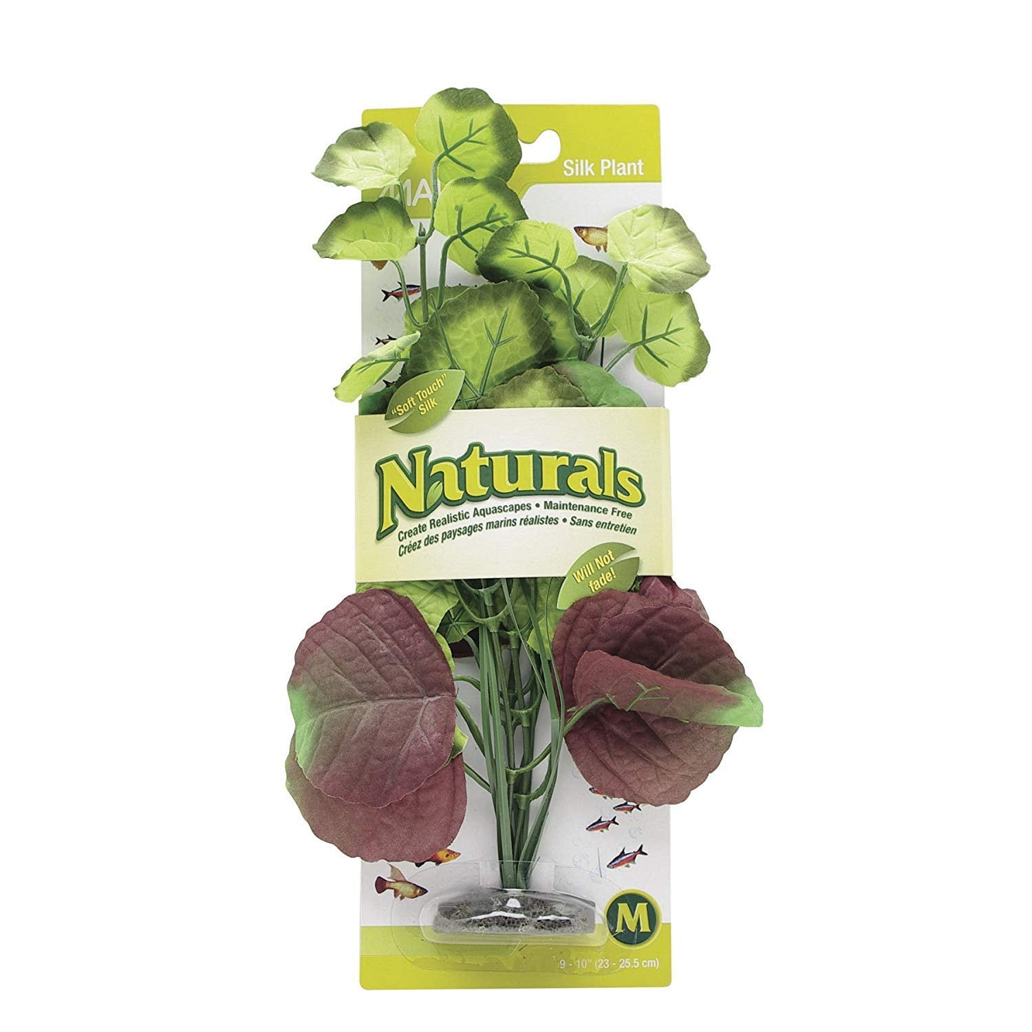 Marina Naturals, Pennywort Silk Plant, Medium Fish Tank Decoration, Pp102