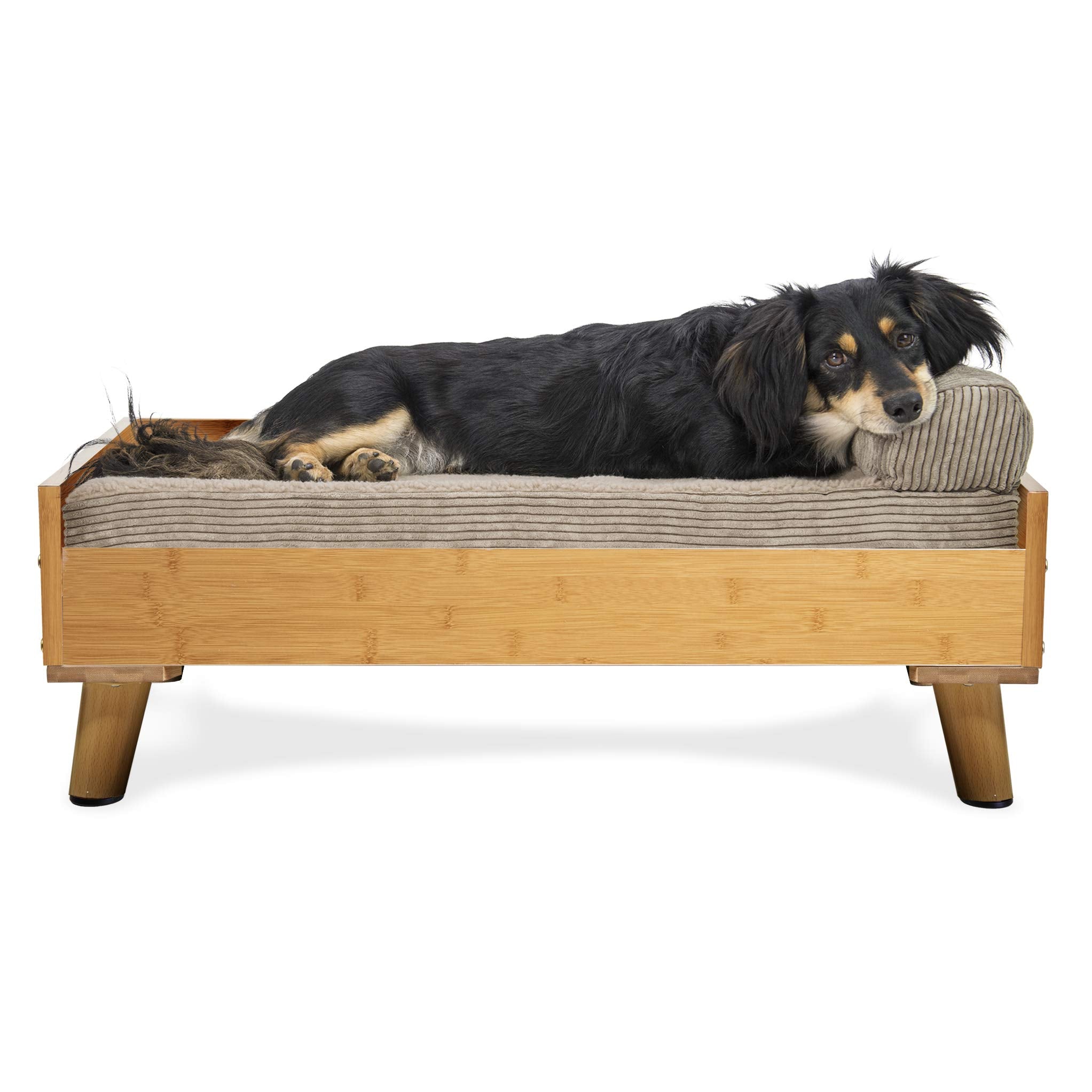 Furhaven Pet Bed Frame | Bed Frame For Pet Beds & Mattresses, Bamboo, Medium