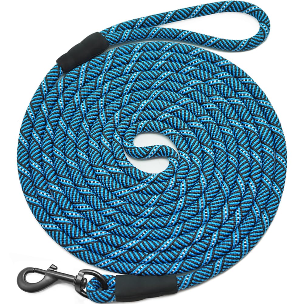 Mycicy Long Rope Leash For Dog Training, 22Ft Dog Leashes Check Cord Recall Agility Lead For Large Medium Small Dogs, For Outdoo