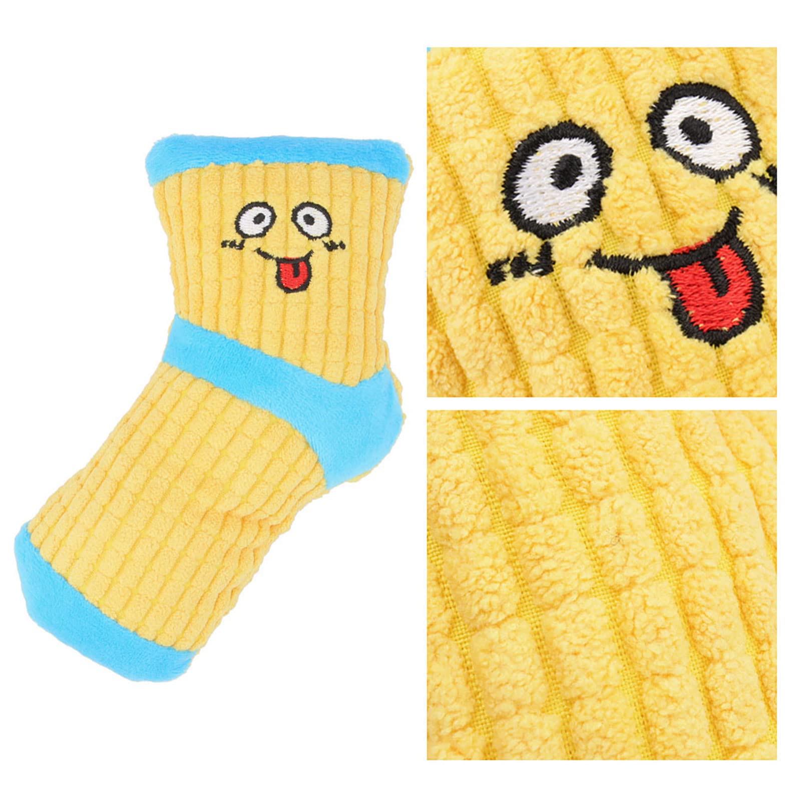 Squeaky Dog Toys, Funny Dog Toys Stuffed Plush Dog Toy, Cute Socks Dog Birthday Gift Dog Chew Toys Pet Toys for Small Medium Dog