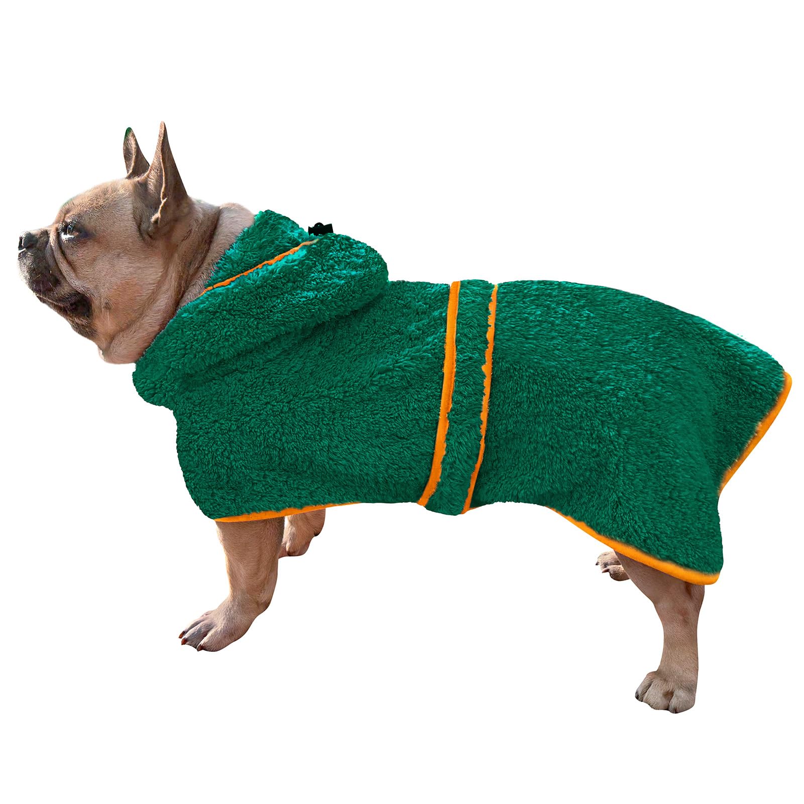 Bienbee Soft Dog Bathrobe,Super Absorbent & Quick-Drying Dog Robe With Hood, Cozy Drying Coat For After Bath, Green M