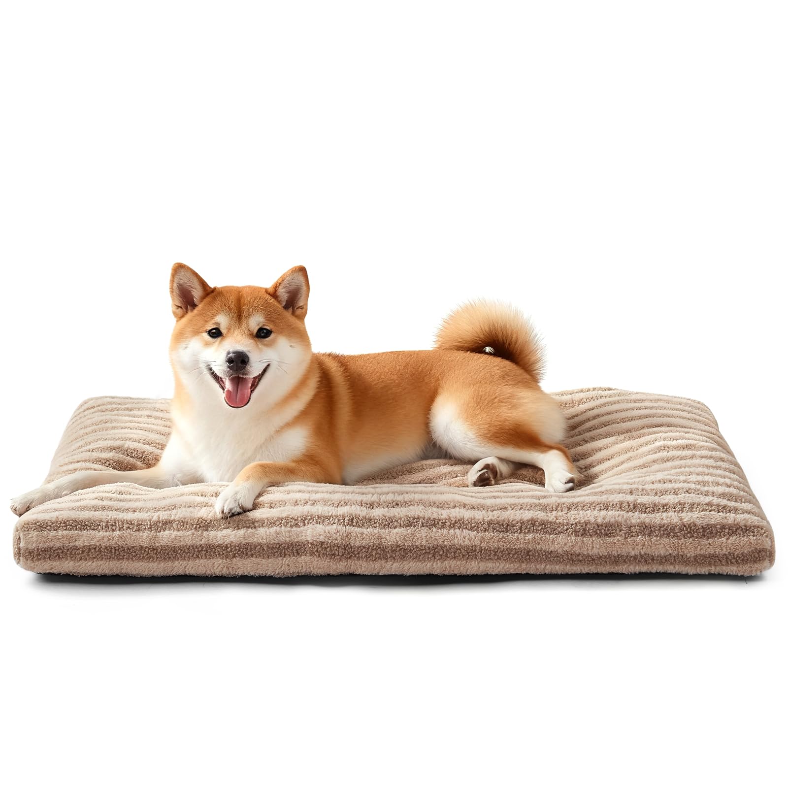 FURTIME Washable Dog Bed Medium Size Dogs, Deluxe Dog Crate Beds Comfy Fluffy Kennel Pad Anti-Slip Pet Sleeping Mat, Machine Was
