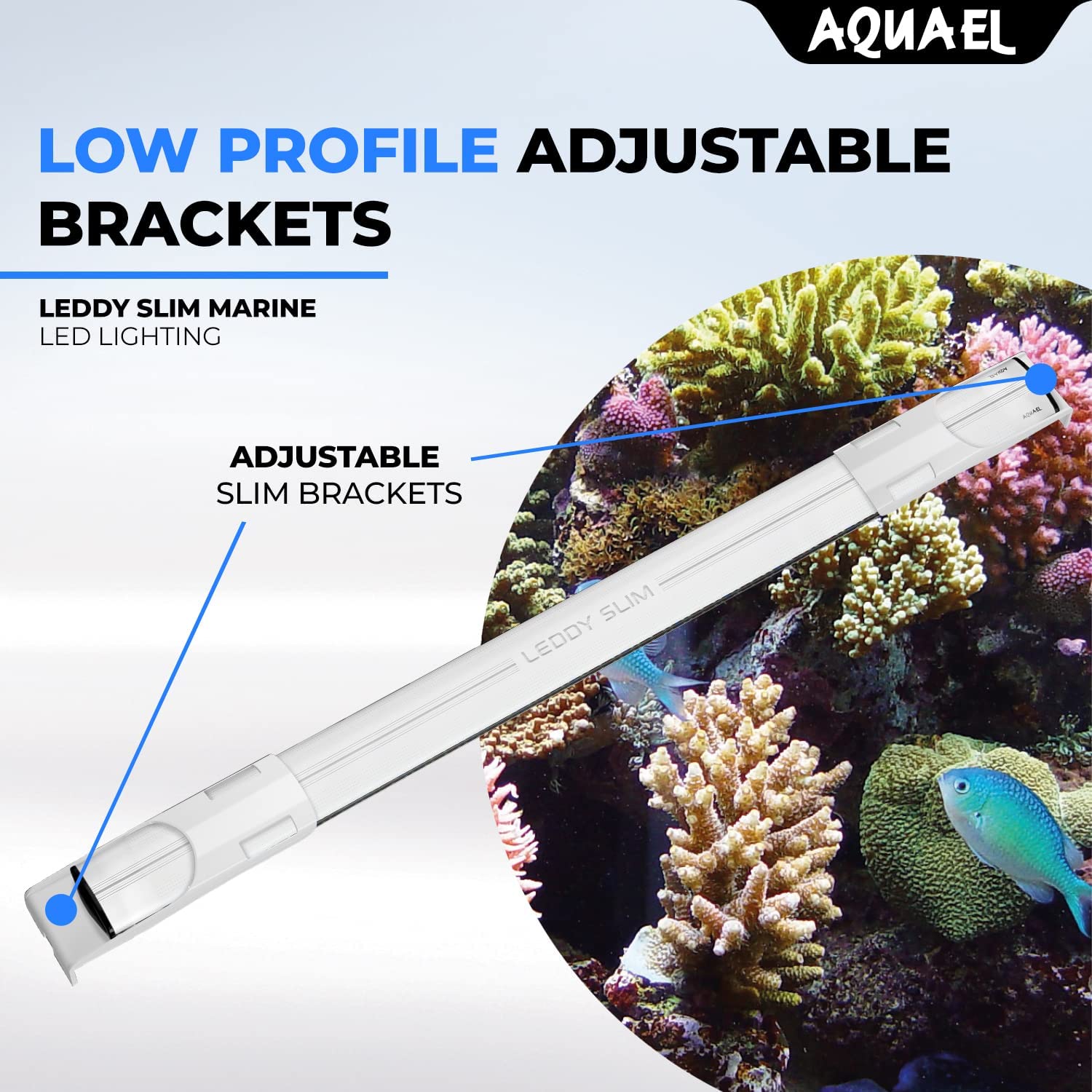 Aquael Leddy Slim Marine Premium Aquarium Light (White, 32W 30'-40')