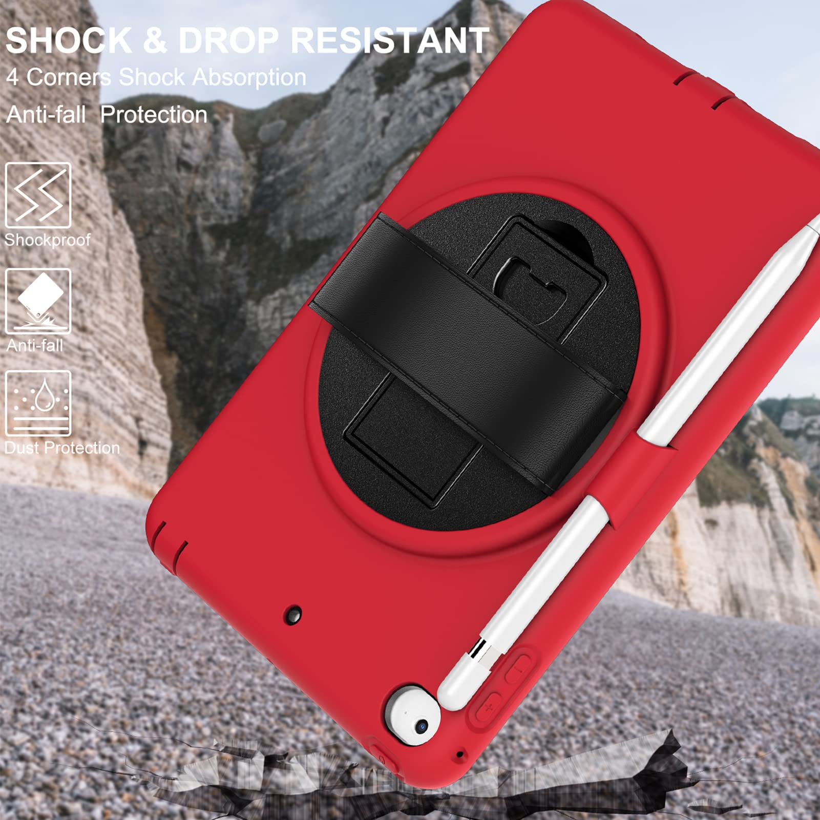 Oribox Morandi Case For Ipad Mini 54, Full Body Shockproof, 3 In 1 Drop Protection With 360A Kickstandhand Strap