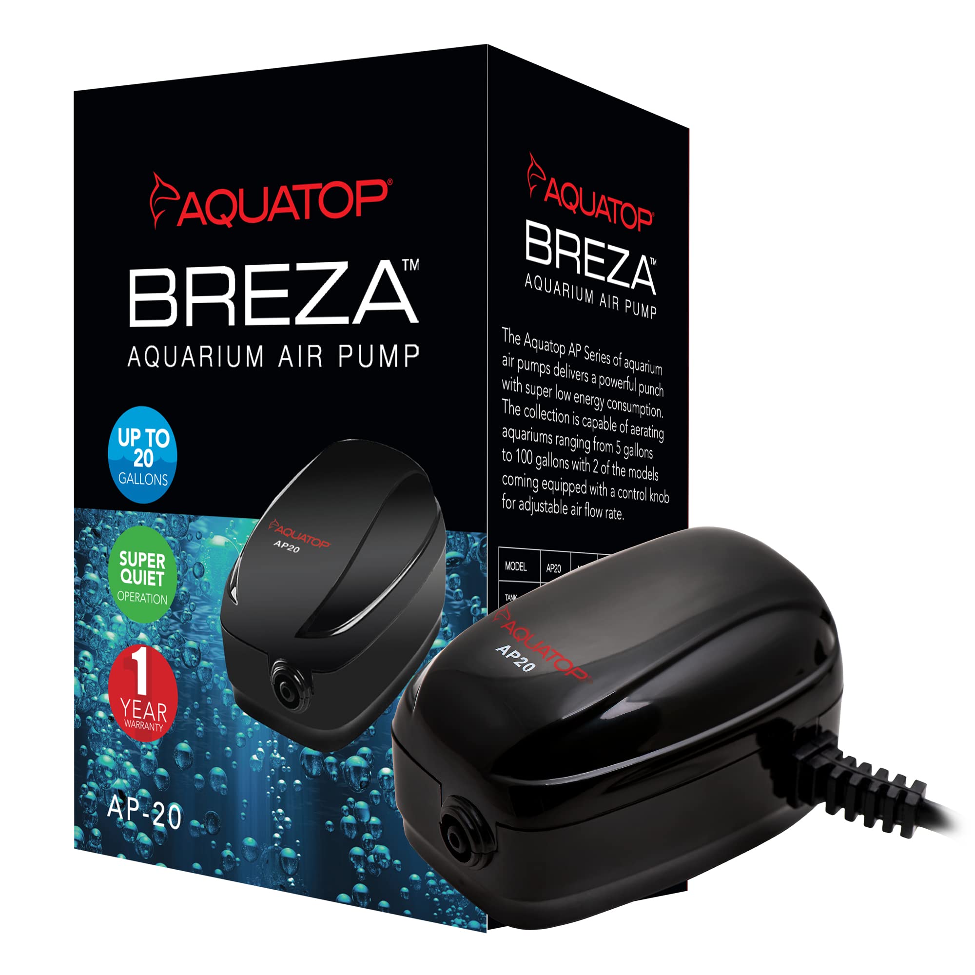 Aquatop Aquarium Air Pump Ap20