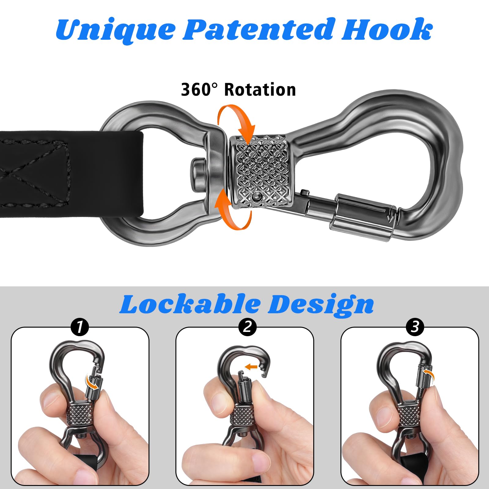 Xiaz Waterproof Long Dog Leash 50 Feet, Training Long Line Lead For Large Medium Small Dogs Outside Walking, Playing, Camping, O