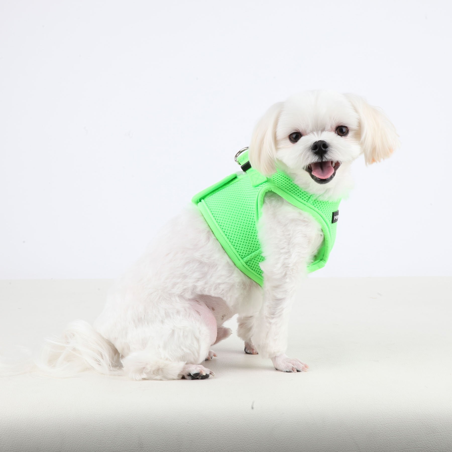 Puppia Neon Soft Vest Harness Step-in No Choke No Pull Walking Training for Small and Medium Dog, Pink, Medium