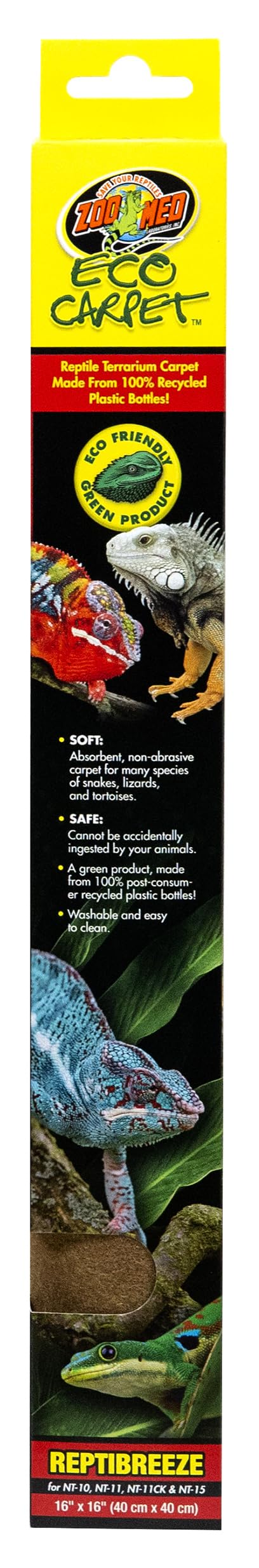 Zoo Med Eco Carpet Reptile Carpet - Tan - Reptibreeze (16 x 16)