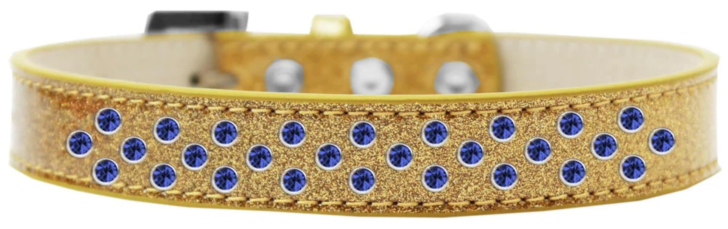 Dog, Puppy & Pet Ice Cream Collar, Blue Crystal Rimsets Sprinkles Black 14