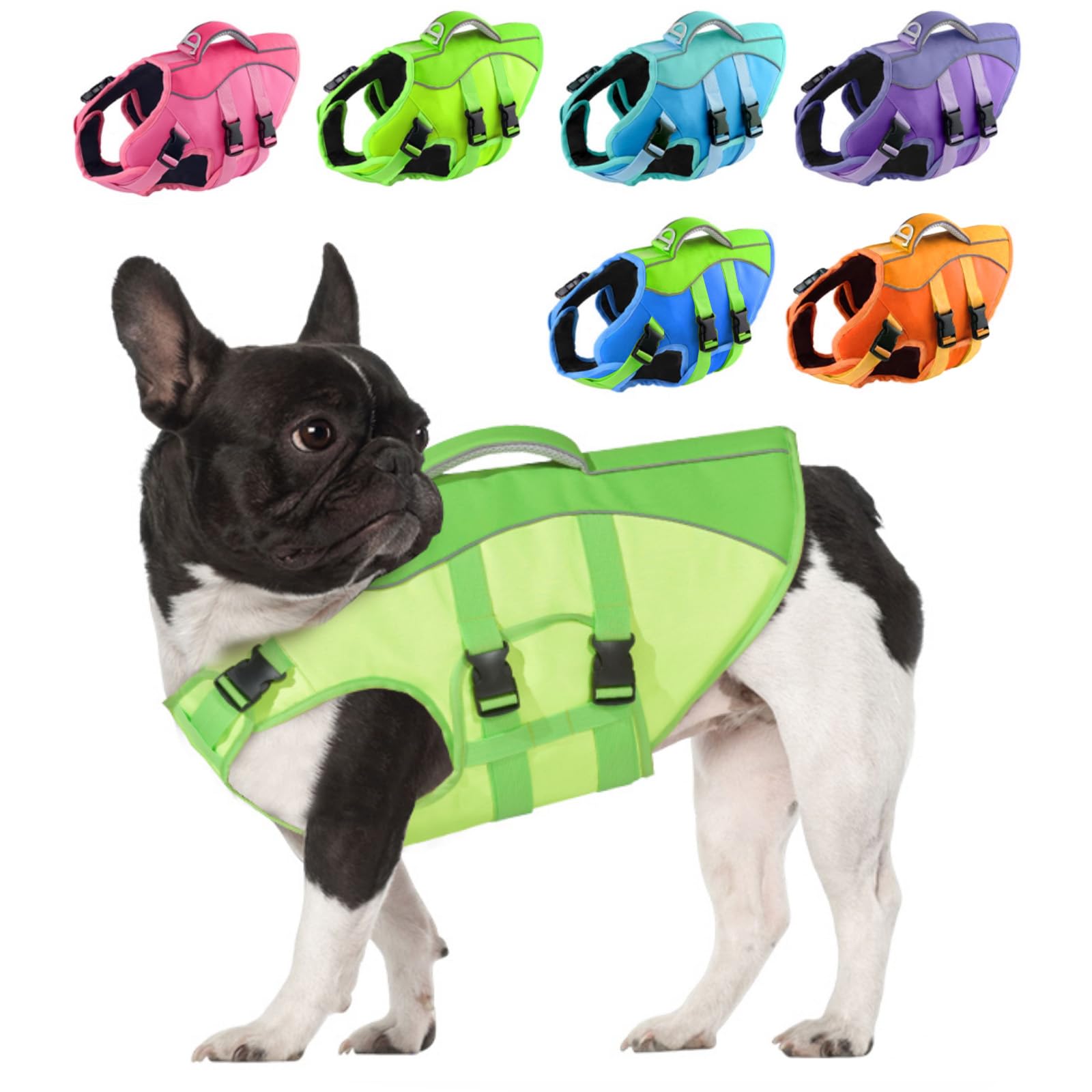 Petdsh Dog Life Jacket Small, High Flotation Dog Life Vest For Swimming Boating, Reflective Puppy Lifejacket With Superior Buoya