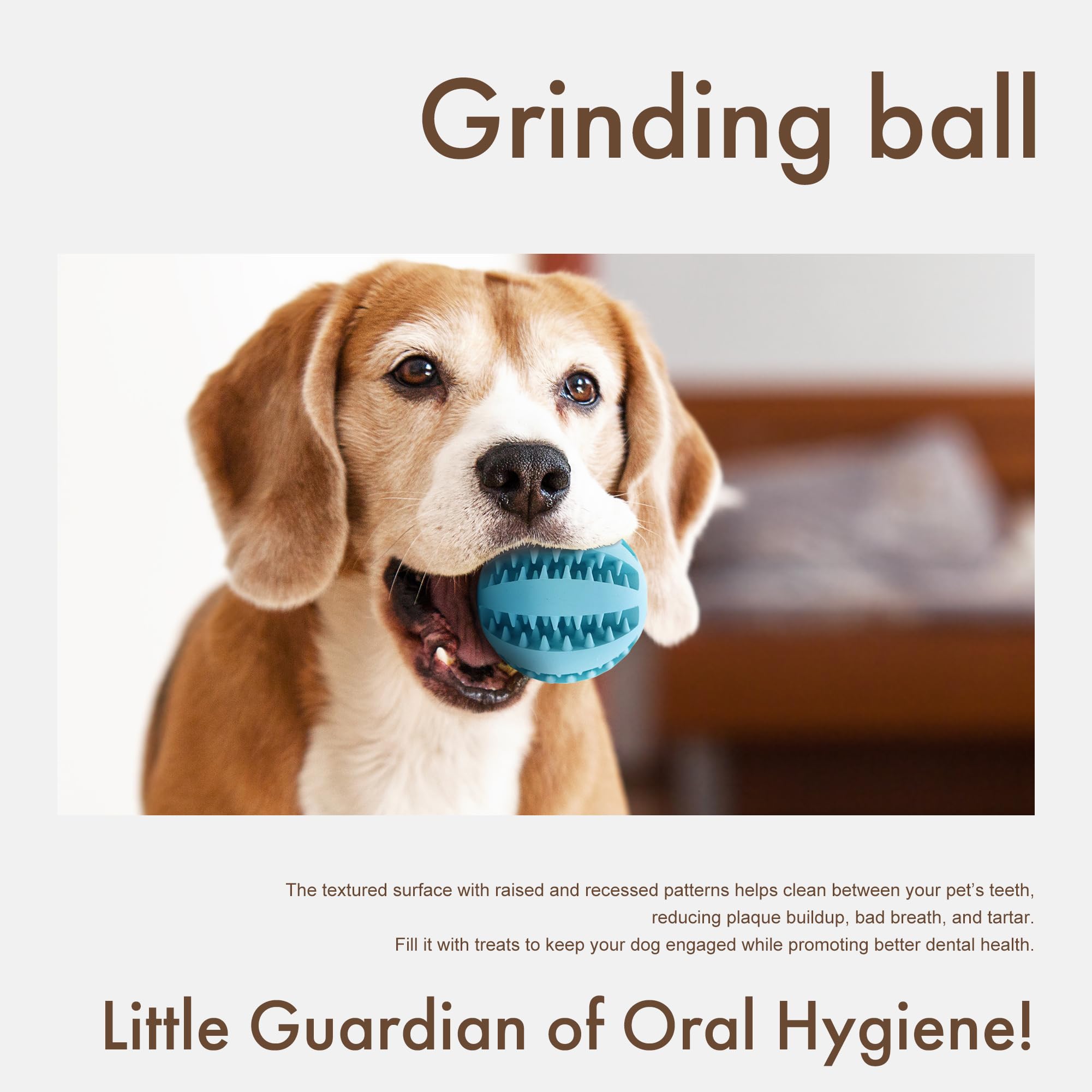 Miras Pocket Engaging Treat-Dispensing Chew Ball for Dogs - Natural Rubber Puzzle Toy for Teething, Boredom & Dental Health (Sk