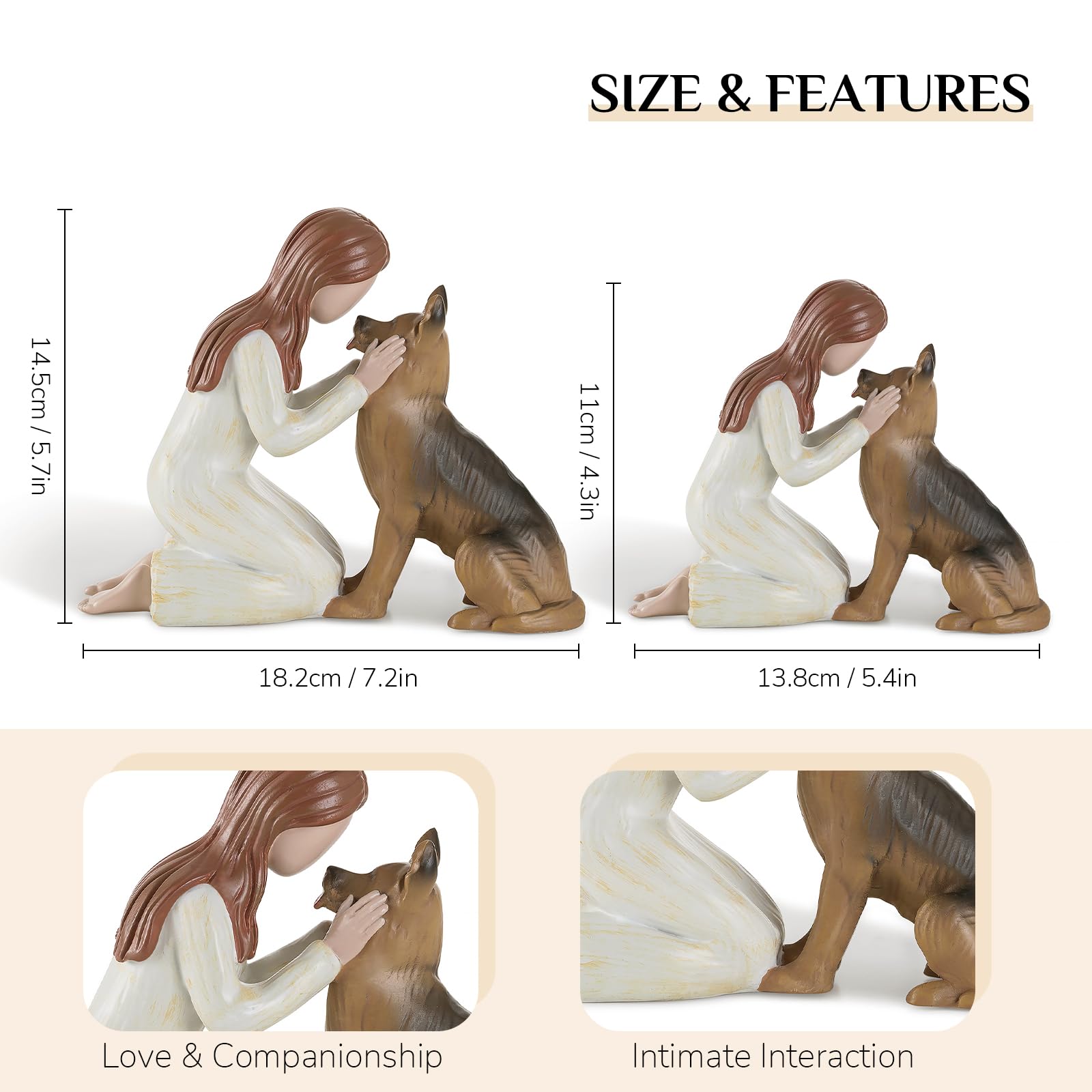 Storieme German Shepherd Gifts For Women: Dog Memorial Gifts Pet Loss Sympathy Bereavement Remembrance Gift Angel Of Friendship