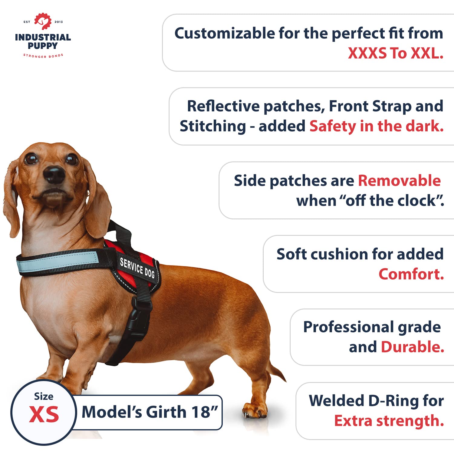 Service Dog Vest With Hook And Loop Straps & Matching Service Dog Leash Set - Harnesses From Xxs To Xxl - Service Dog Harness Features Reflective Patch And Comfortable Mesh Design (Pink, Xs)