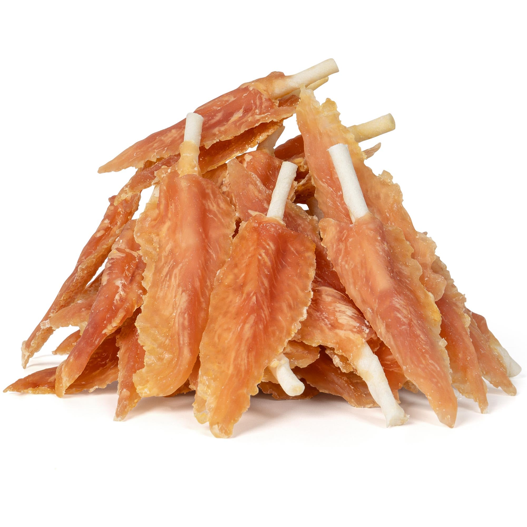 MON2SUN Dog Rawhide Twist 4-4.5 Inch Chicken Wrapped Rawhide Sticks for Puppy and Small Dogs, Promotes Dental Health Treats (18.