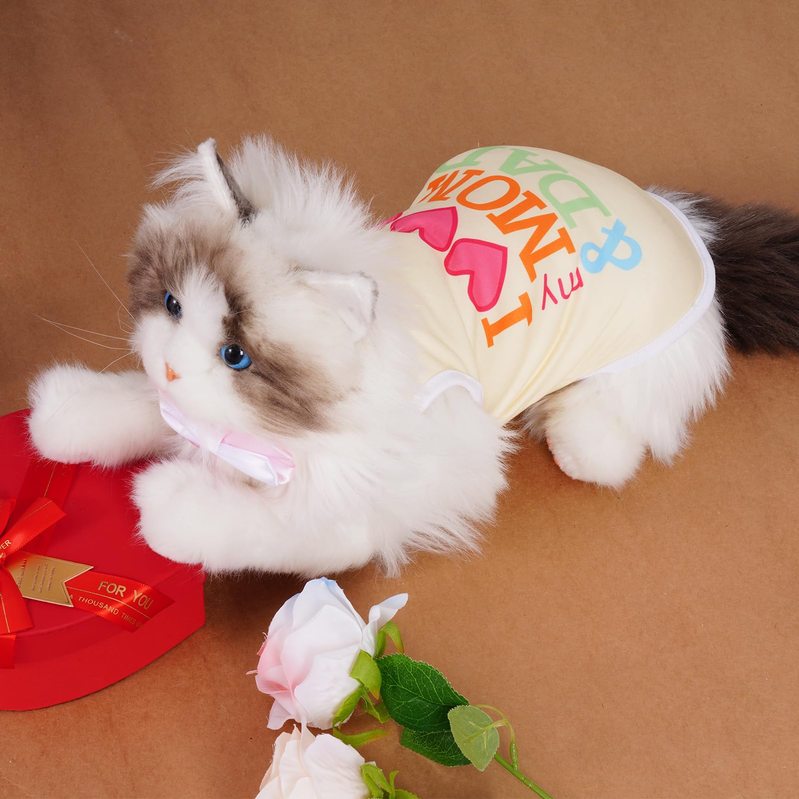 Choyaxo 4Pcs Dog Shirts Sleeveless Printed Pet Vest For Chiuahaha Small Dogs Kitten Spring Summer