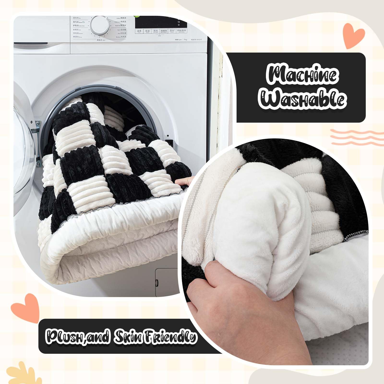 Maasechs Pet Couch Cover Plaid Dog Bed Mat Car Seat Protector Anti Slip Bottom Washable Blanket For Dogs Sofa Protector Travel B