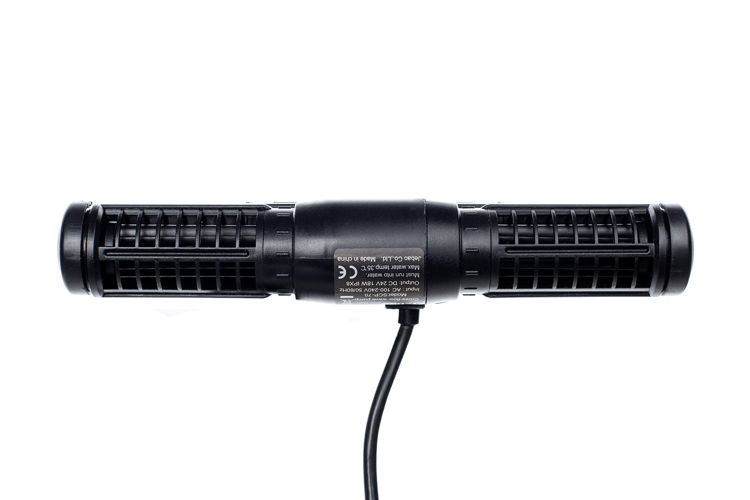 Jebao SCP-70 Sine Cross Flow Pump Wave Maker, Black, Plastic Material, Efficient Flow Control