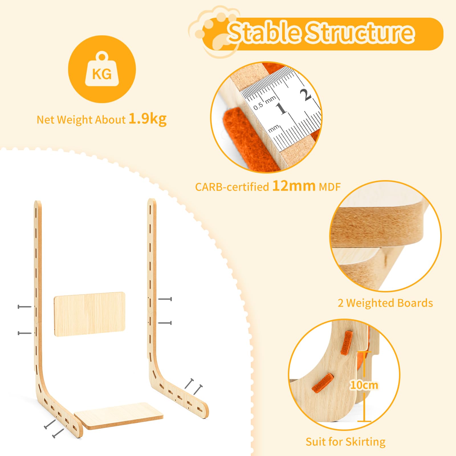 Nxwjoy Cat Scratch Pad For Cats Adults Felt Cat Scratcher Mat Cat Scratching Board Scratchers For Large Cat Scratch Furniture Pr