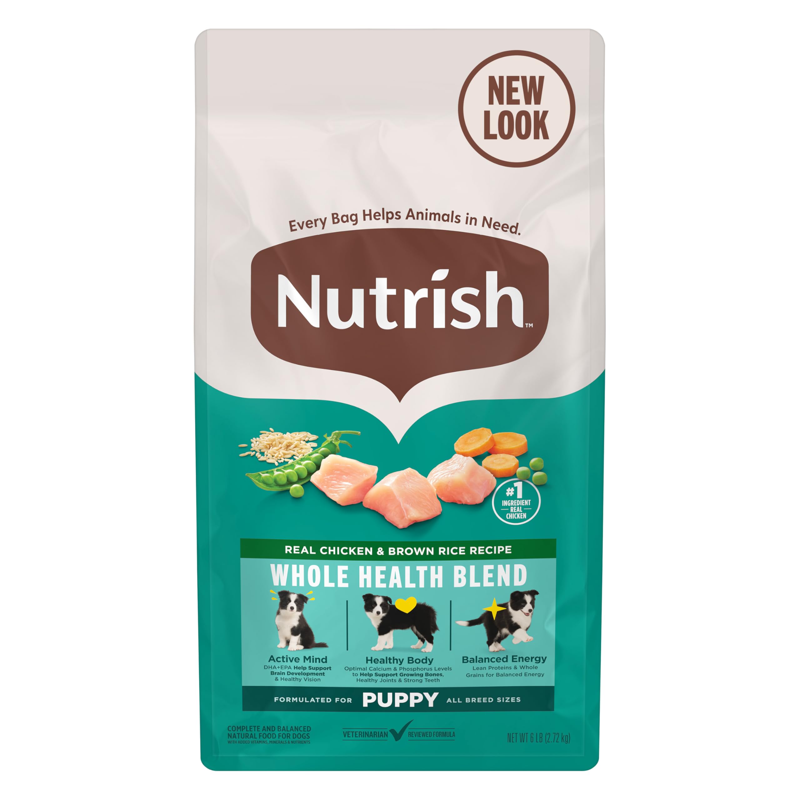 Rachael Ray Nutrish Bright Puppy Premium Natural Dry Dog Food, Real Chicken & Brown Rice Recipe, 14 Pounds