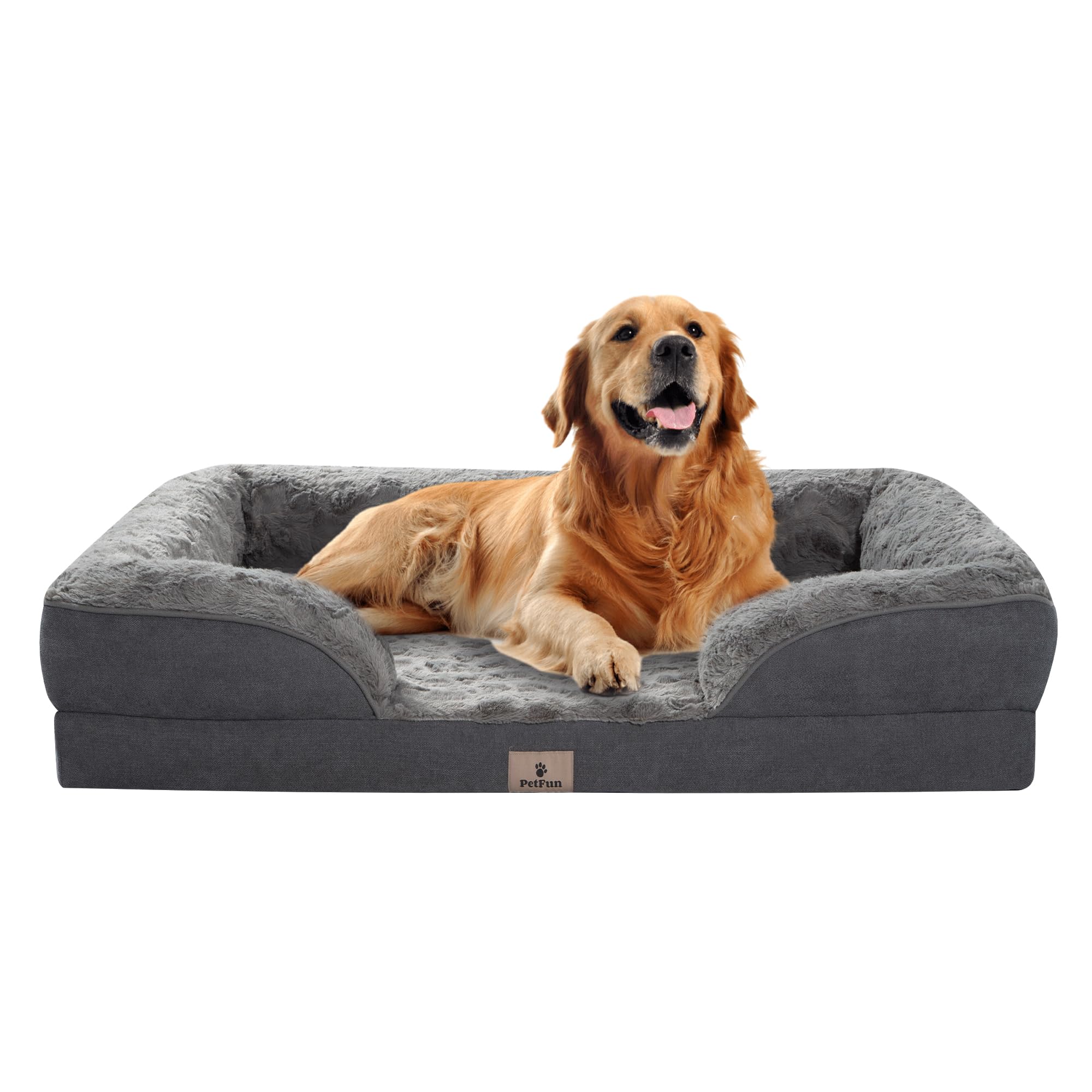 Petfun Orthopedic Dog Bed For Extra Large Dogs - Xl Washable Dog Sofa Beds Large, Supportive Foam Pet Couch Bed With Removable W