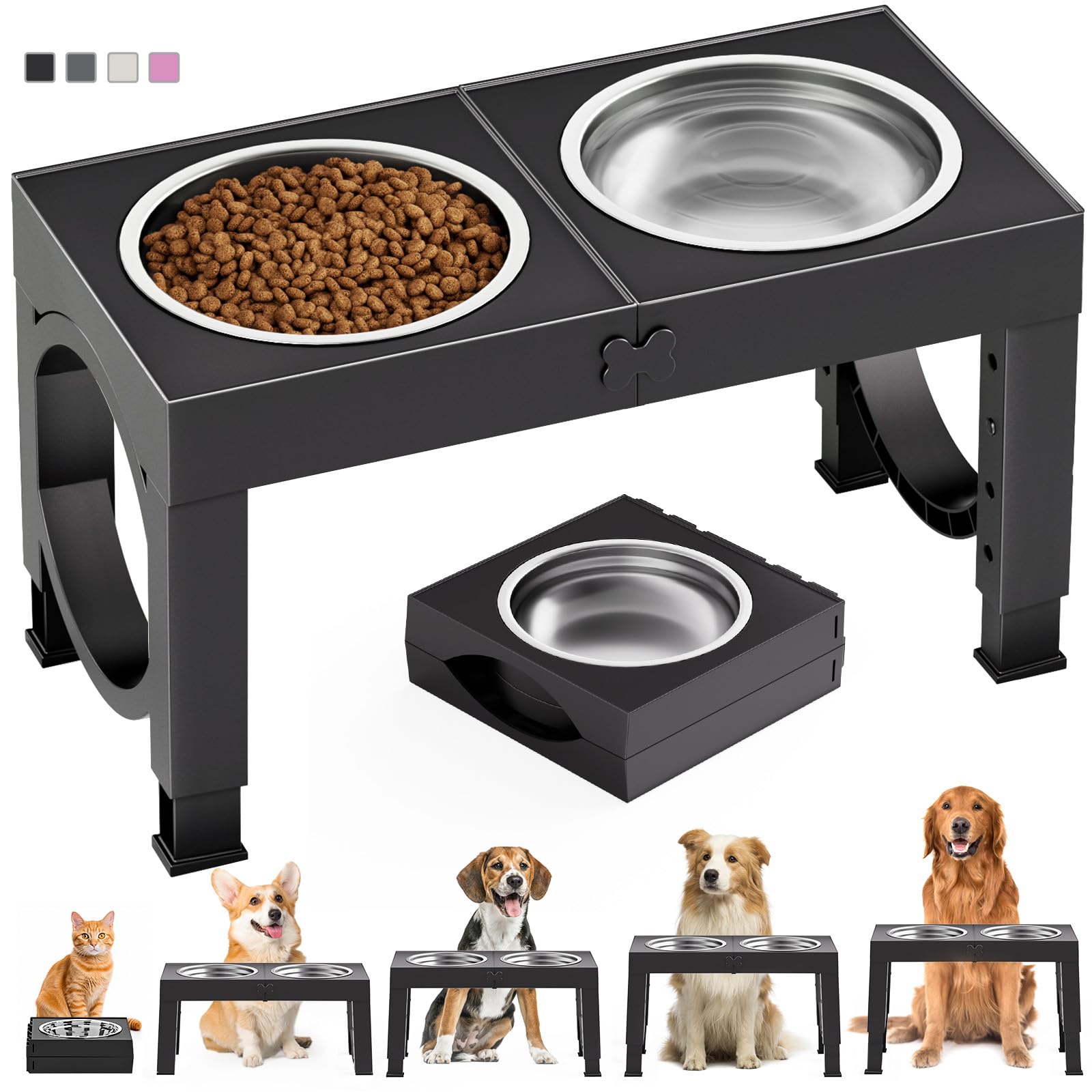 Elevated Dog Bowls Large Breed XiaZ Raised Dog Bowl Stands Large Medium Sized Dog 2 Large Elevated Dog Food Water Bowl Stand Set