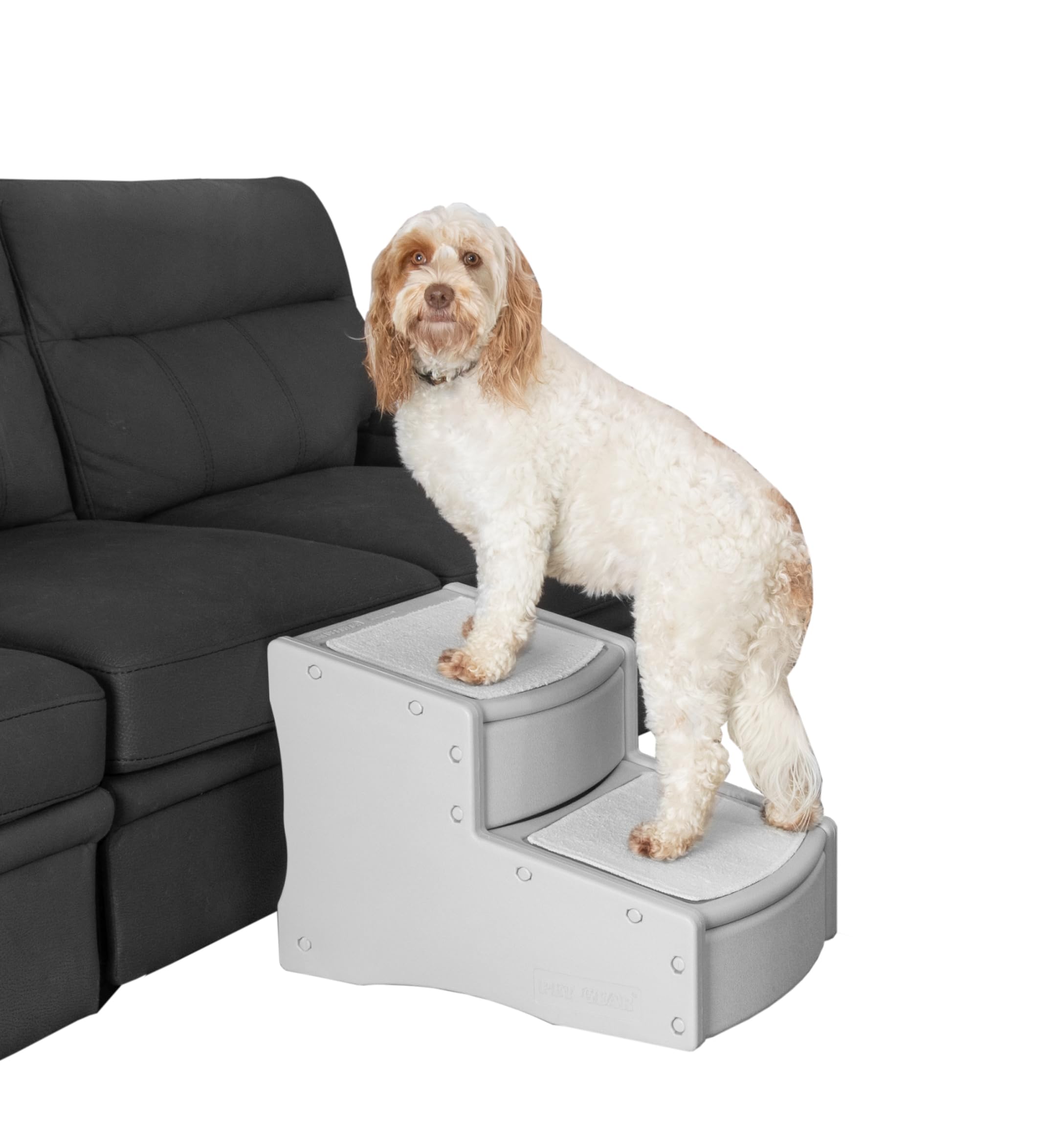 Pet Gear Easy Step Ii Extra Wide Pet Stairs, 2 Step For Dogs/Cats Up To 200 Pounds, Removable/Washable Carpet, Easy Assembly (No
