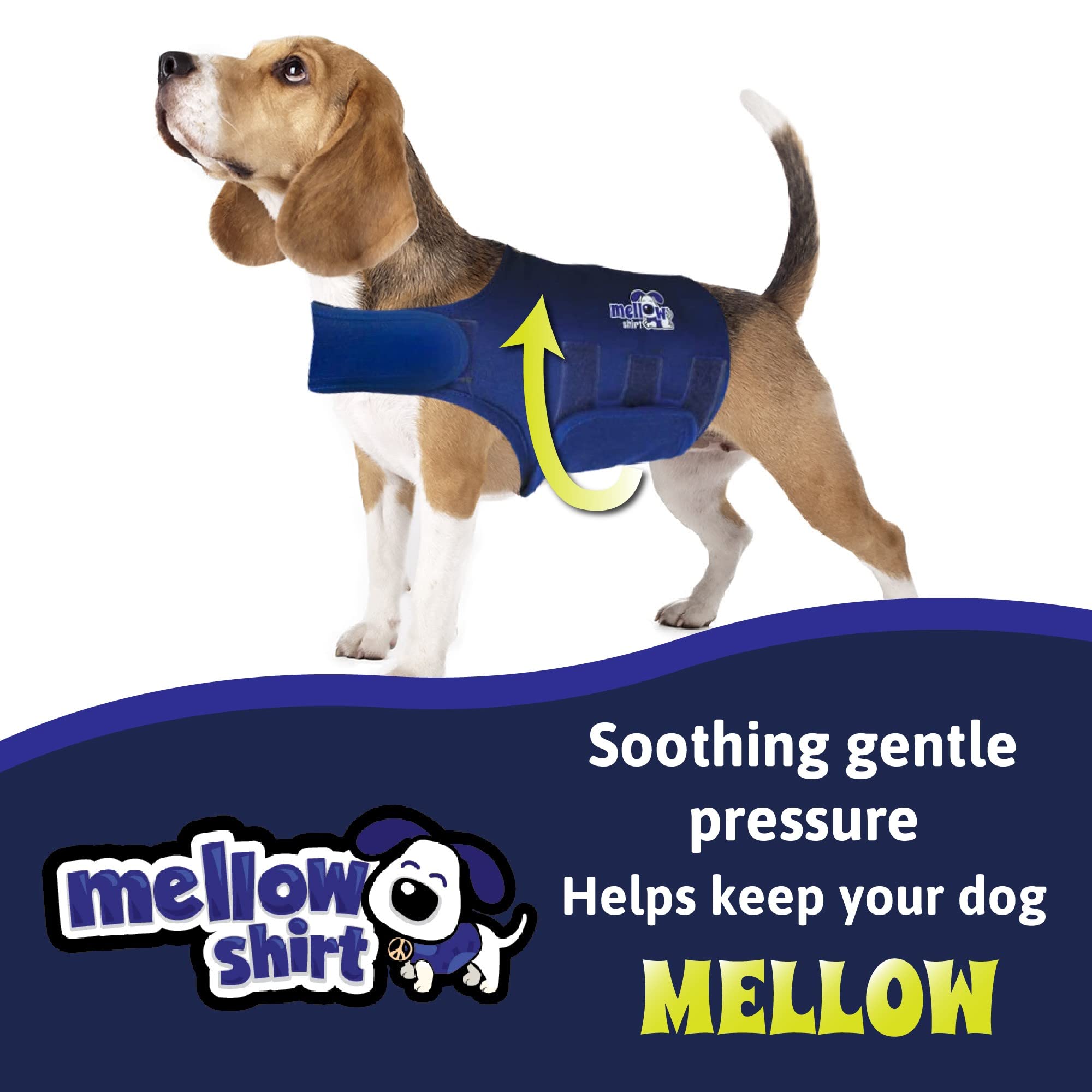 Mellow Shirt Dog Anxiety Calming Wrap, X-Large, Lime