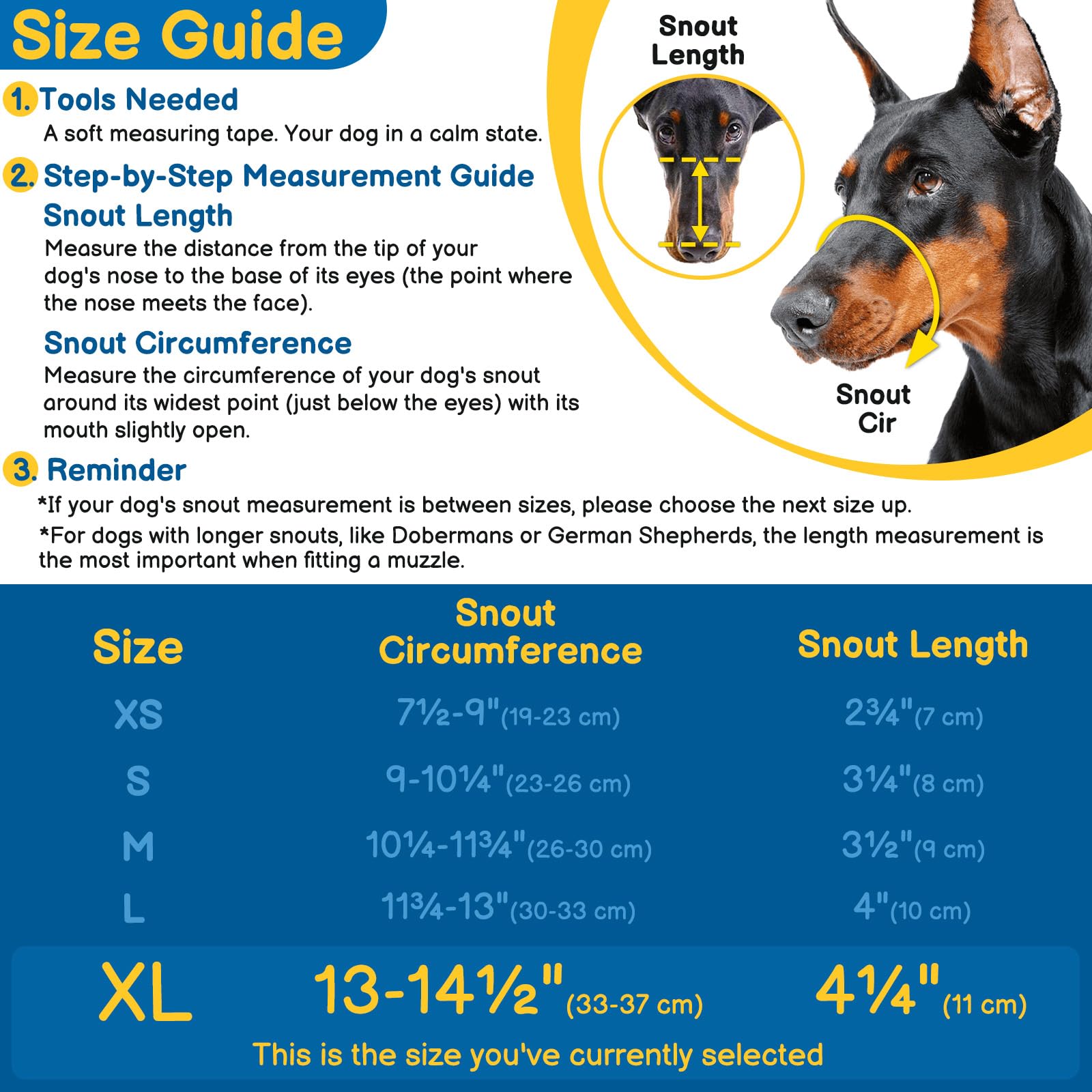 BARKLESS Basket Muzzle for Large Dogs, Humane Muzzle to Prevent Biting and Scavenging, Snap-on Treat Cover Helps Dogs Acclimatiz