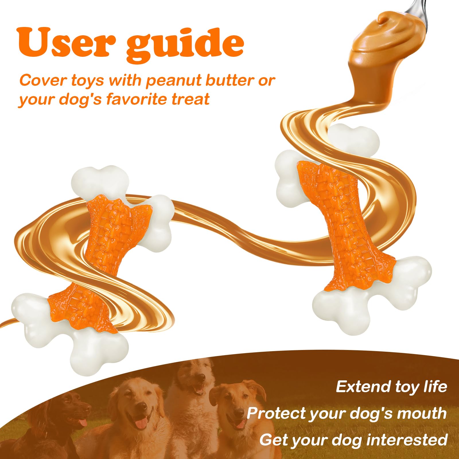 Kseroo Dog Toys 2 Pack, Dog Toys For Aggressive Chewers Large Breed, Aggressive Chew Toys For Large Dogs (2 Pack)