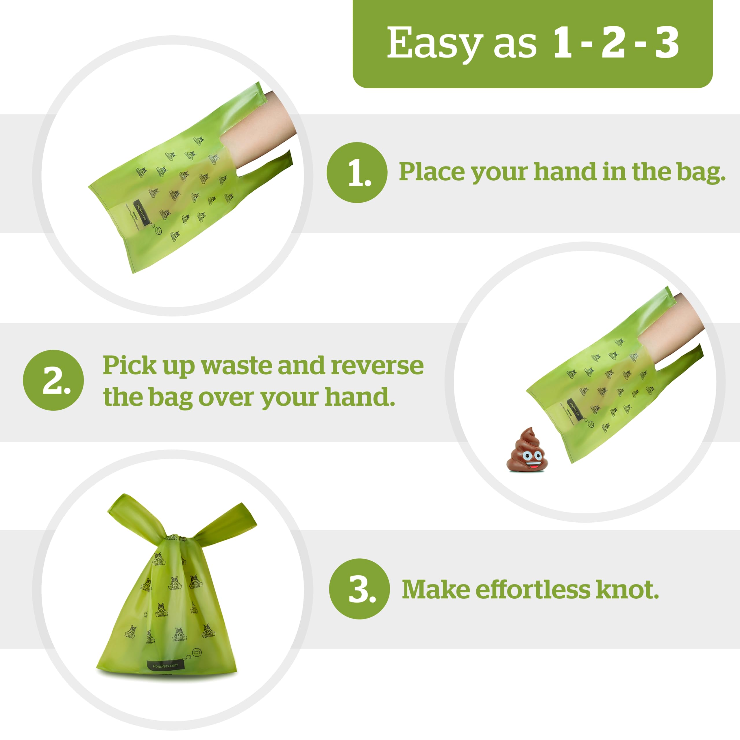 Pogi'S Dog Poop Bags With Handles Bulk - 900 Doggy Poop Bags With Easy-Tie Handles - Leak-Proof, Ultra Thick, Scented Poop Bags For Dogs, Cat Poop Bags