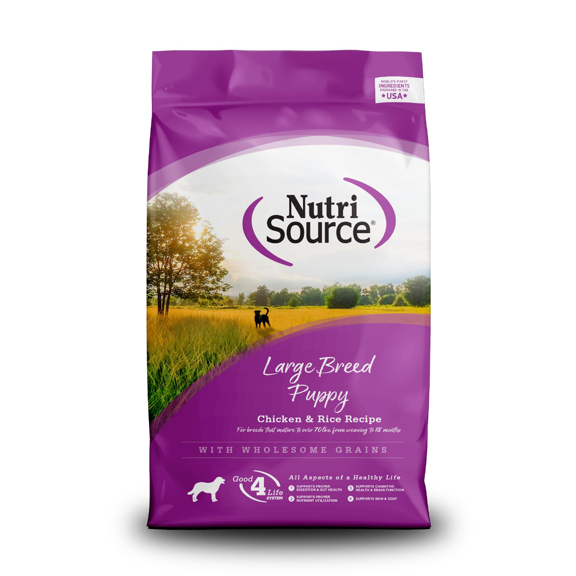 NutriSource Puppy Food for Large Breeds, Chicken and Rice, 12LB