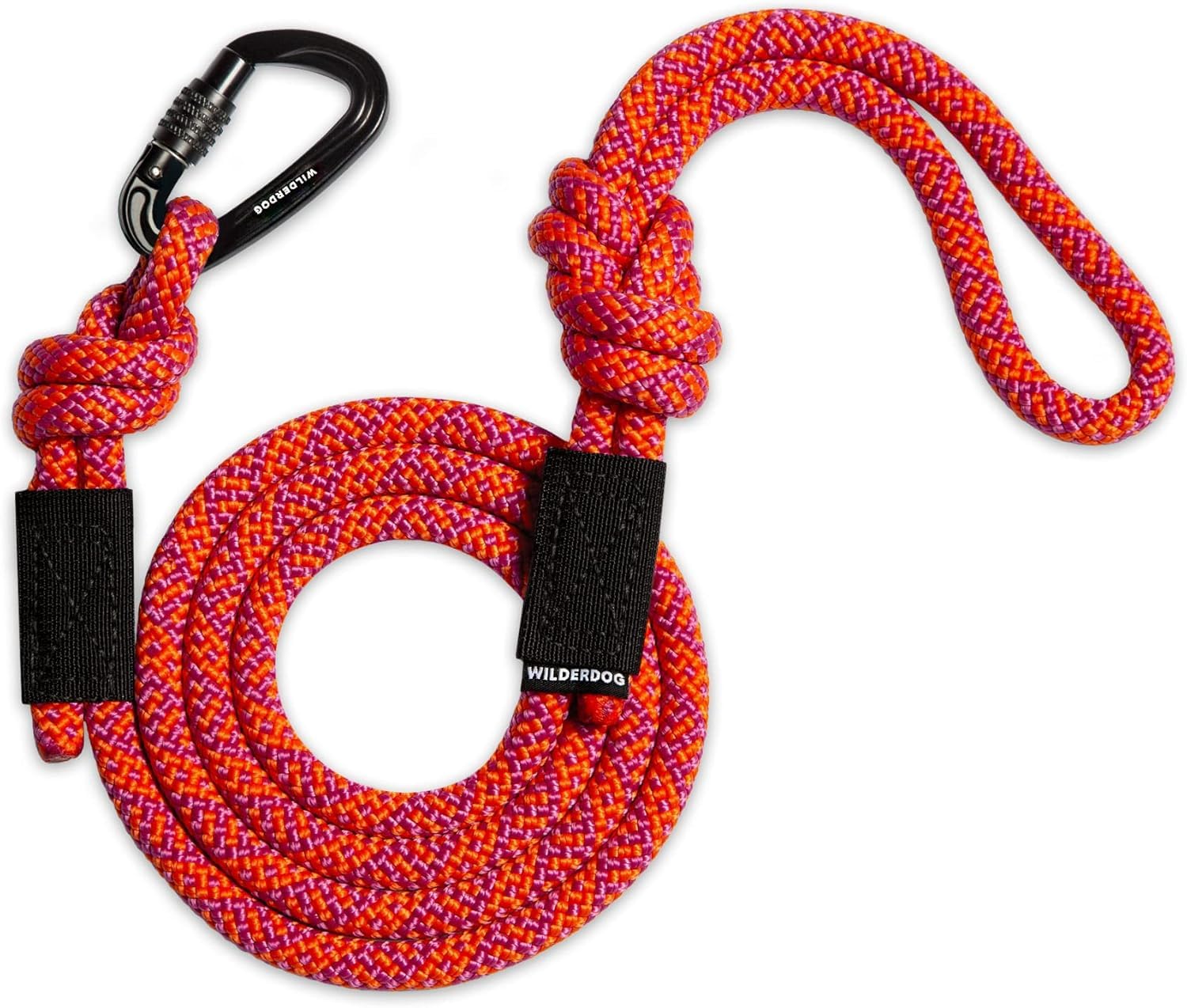 Wilderdog Small Carabiner Climbing Rope Dog Leash For Small & Medium Dogs - 5Ft - Sierra - 1Ct
