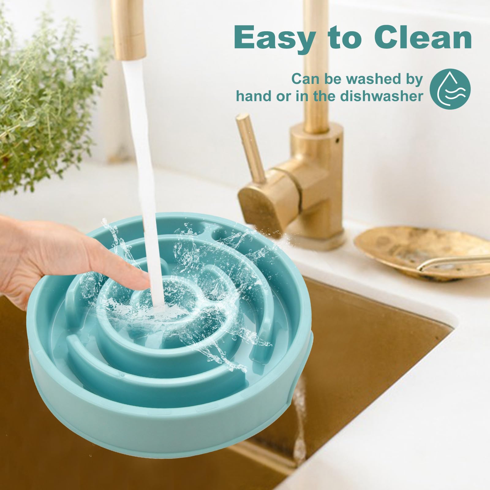 Slow Feeder Dog Bowls Puzzle Dog Bowl with Anti-Slip Slow Feeder & Non-Slip Design, Boredom and Anxiety Reducer Suitable for All