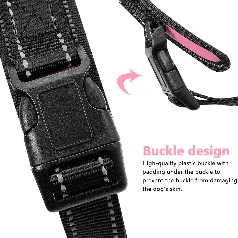 Beirui Rhinestone Dog Harness - Reflective Bling Vest, Suede, Size M, Pink with Sparkly Bow Tie for Small to Large Dogs