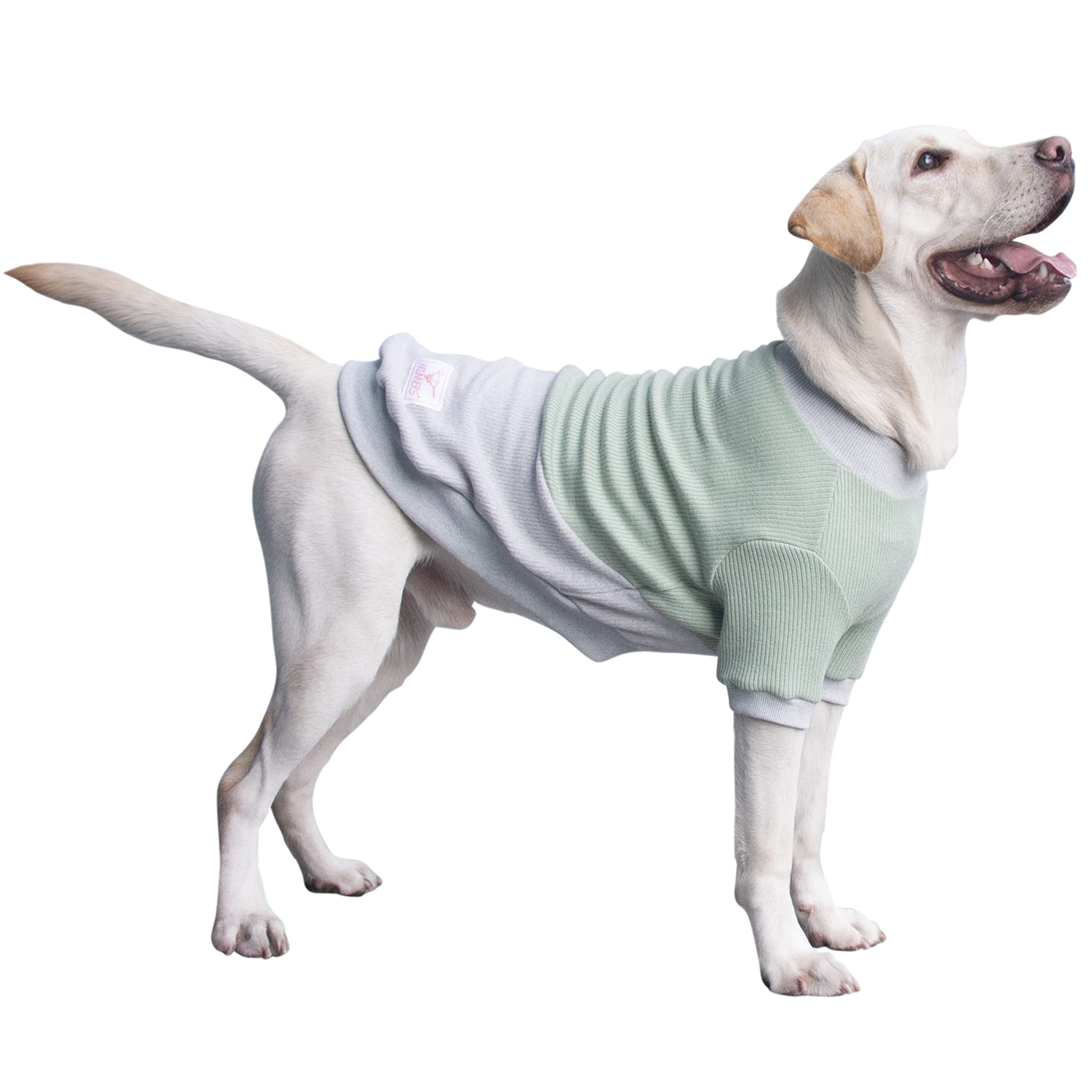 Arunners Extra Large Dog Sweaters Warm Clothes Pullover Sweatshirts For Labrador Rottweiler Great Dane, Green Grey, 3X-Large