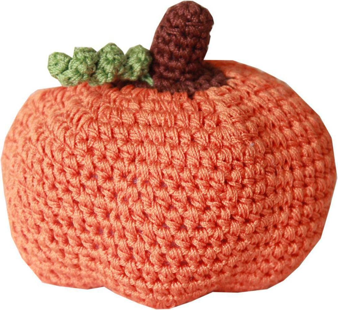 Mirage Pet Products Knit Knacks Fall Pumpkin Organic Cotton Small Dog Toy