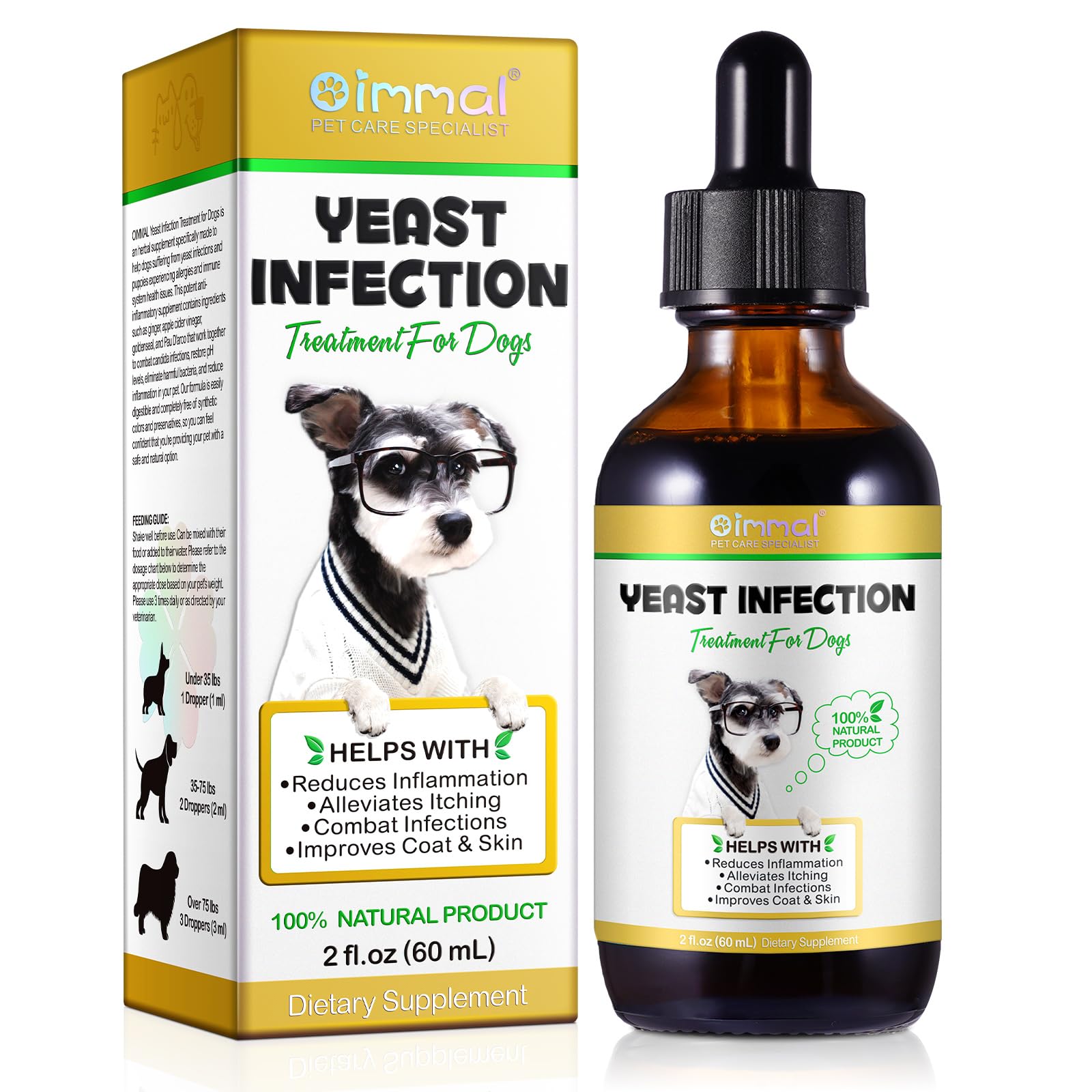 ALIVO Yeast Infection Treatment for Dogs, Natural Yeast Infection Treatment Supports Dog Itch Relief, Dog Ear Infection, Dog All