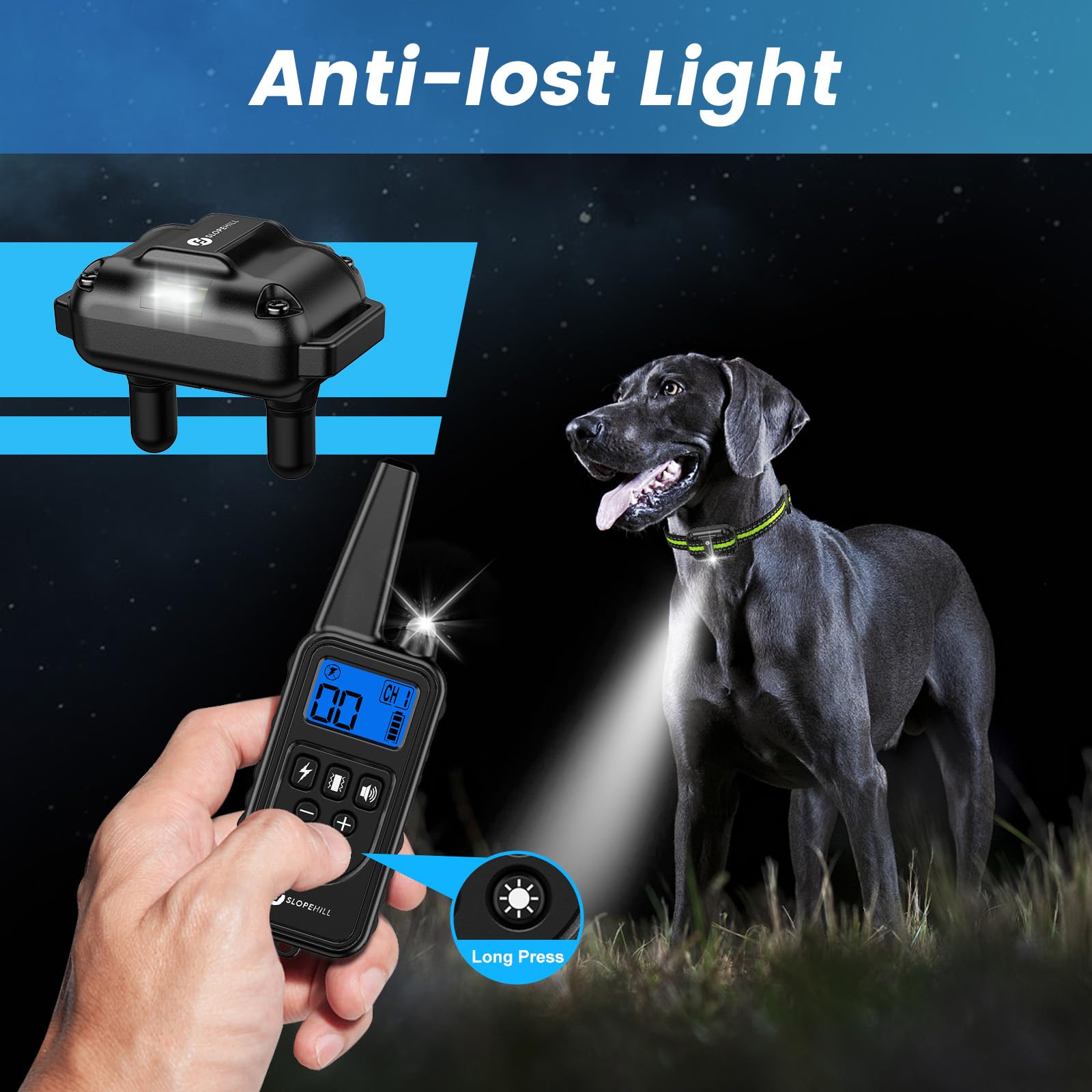 Dog Training Collar With 7 Training Modes, 2600Ft Remote Electronic Dog Shock Collar, Electric Shock Collar For Small Medium Large Dogs (Green)
