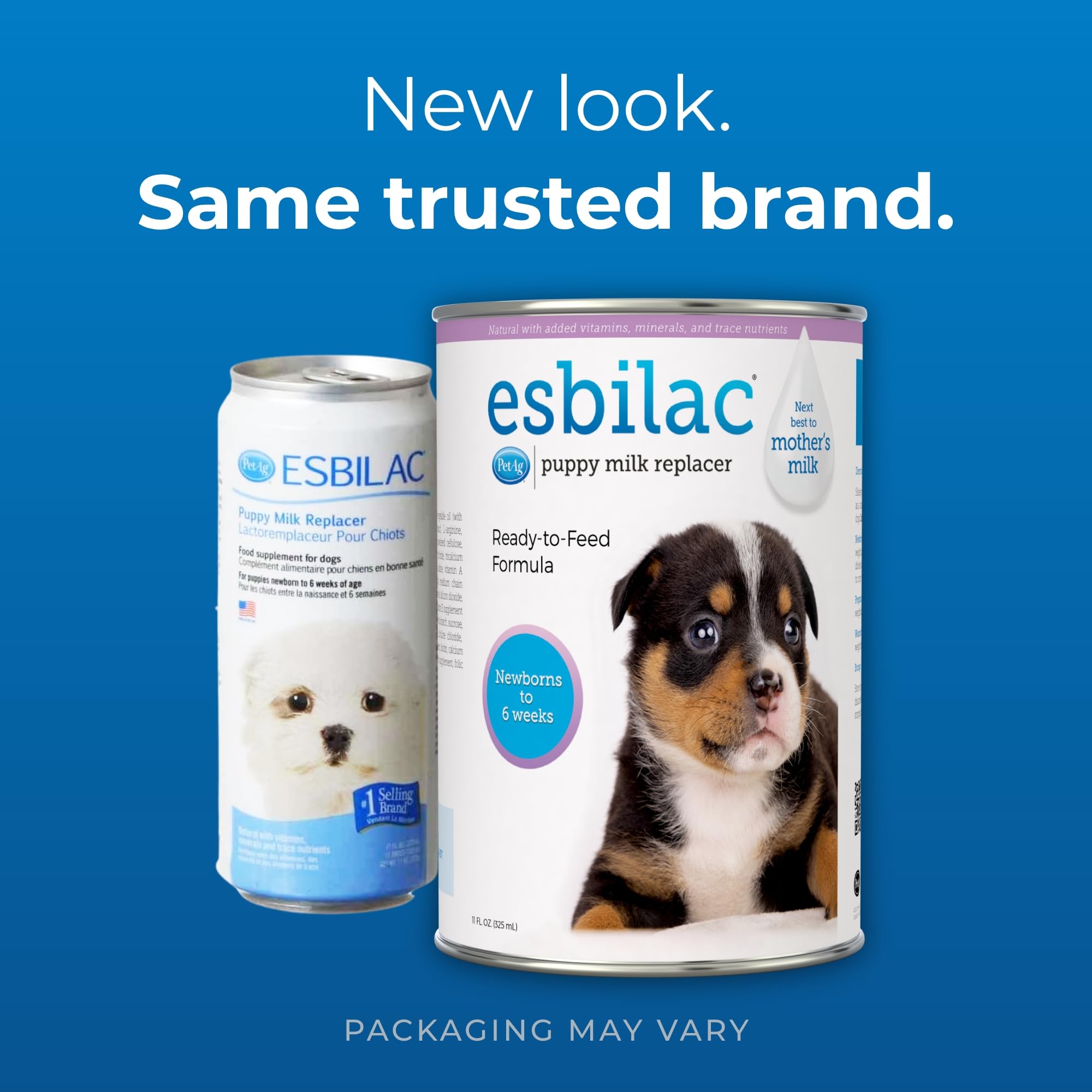 Pet-Ag Esbilac Puppy Milk Replacer Liquid - 11 oz, Pack of 6 - Ready-to-Feed Puppy Formula with Vitamins for Puppies Newborn to