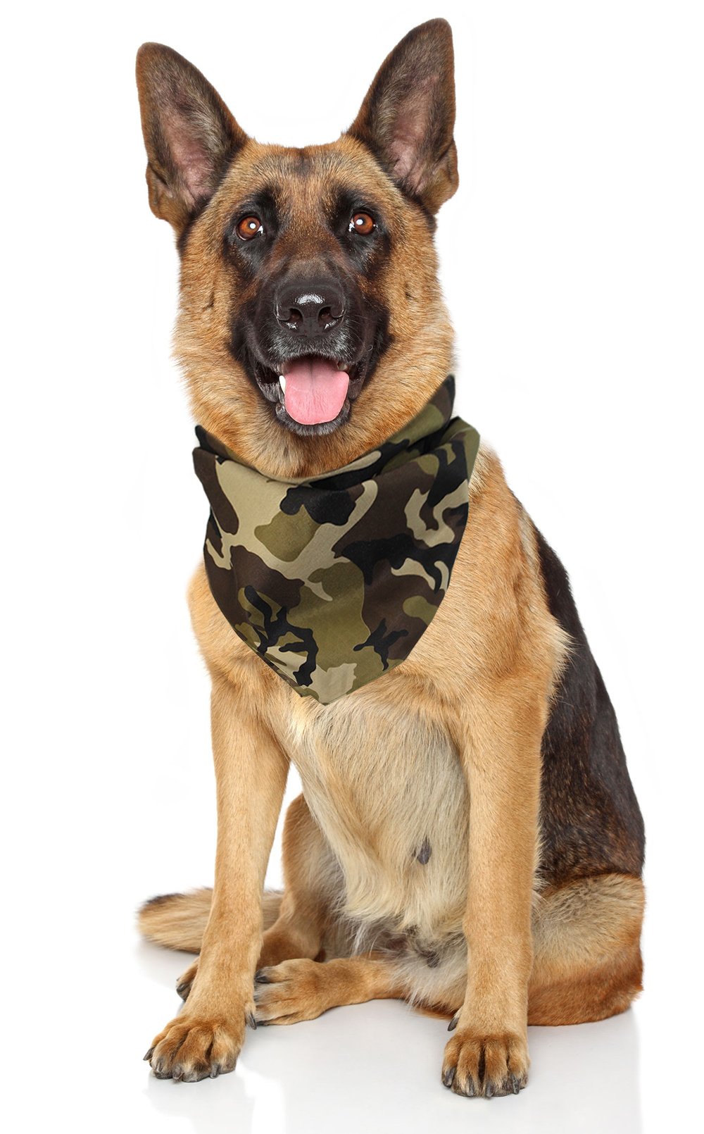 Camo Dog Bandana Camo Bandana For Dogs Pet Camouflage Bandanna - One Size