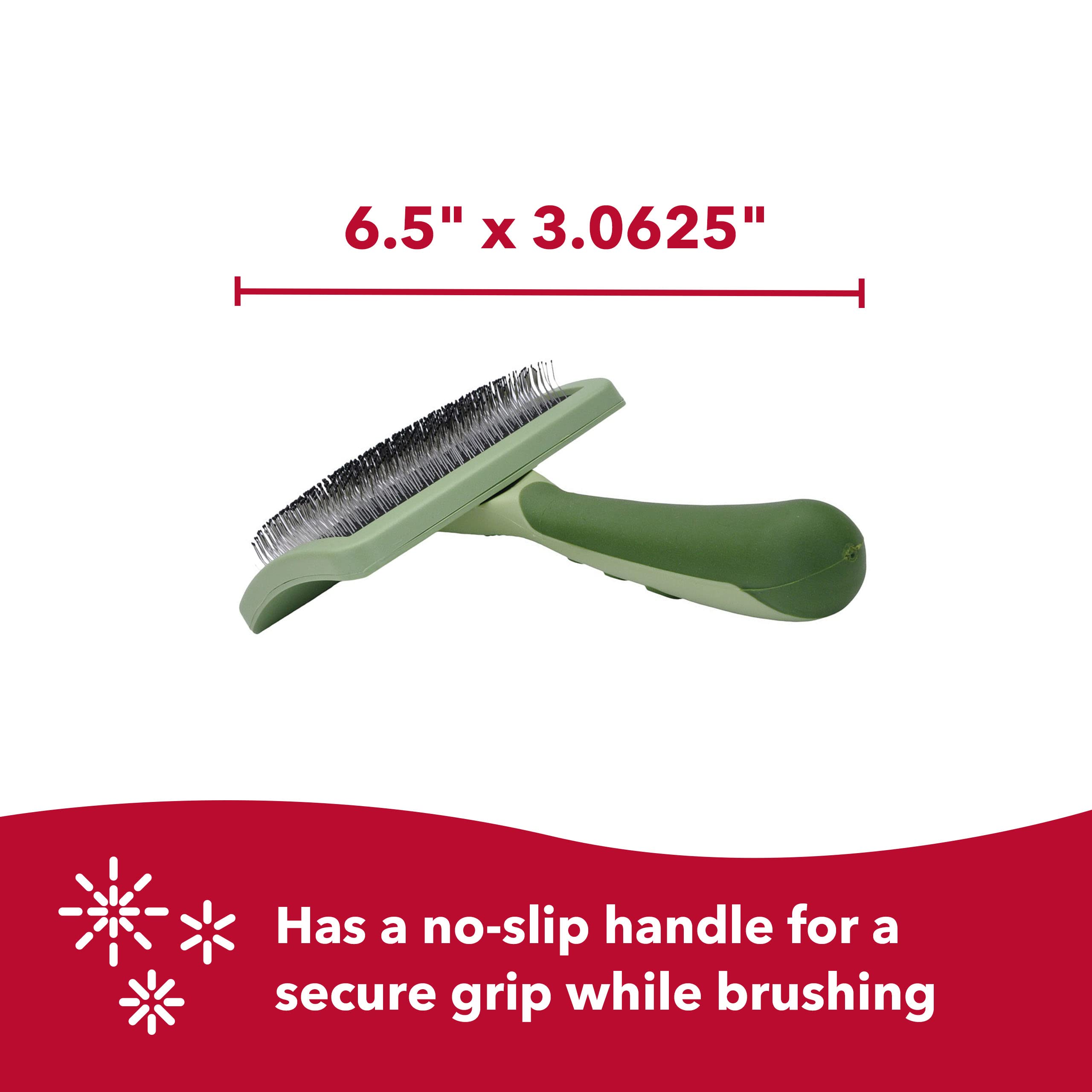 Coastal Pet Safari Curved Firm Slicker Dog Brush - Dog Deshedding Brush - Prevents Mats And Tangled Hair - For Dogs With Short Or Long Hair - One Size - 6.5' X 3.06'