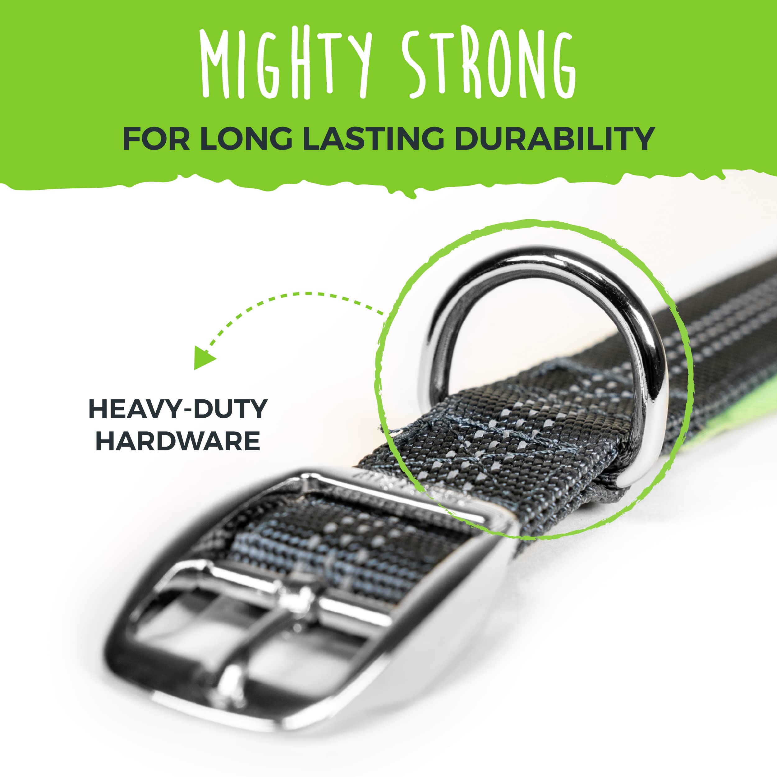 Mighty Paw Ultra Soft Dog Collar - All-Metal Adjustable Buckle For Large And Small Dogs - Super Soft Neoprene Padding For Ultima