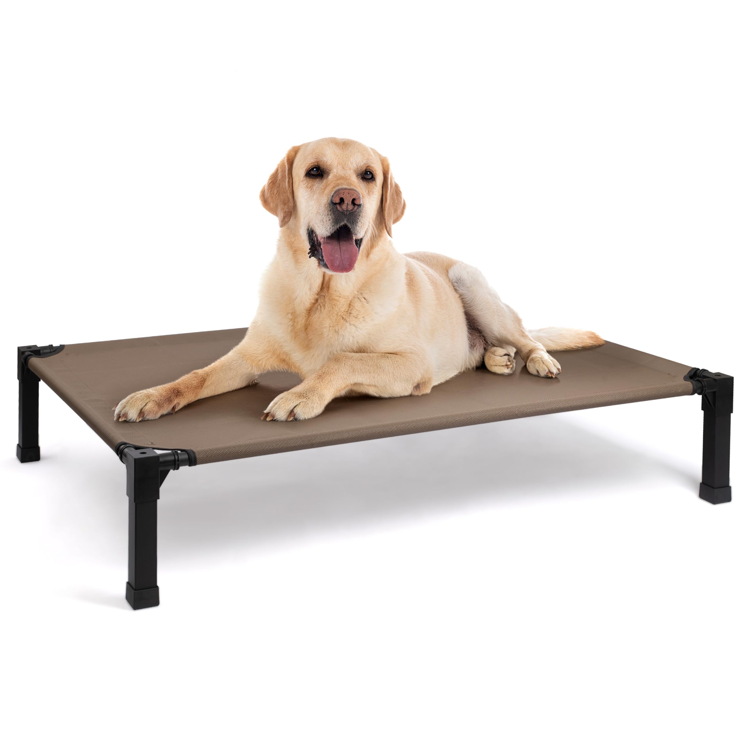 Heeyoo Elevated Dog Bed, Cooling Raised Pet Cot With Chew Proof Washable Breathable Mesh And Metal Frame, Portable Dog Cot Bed W