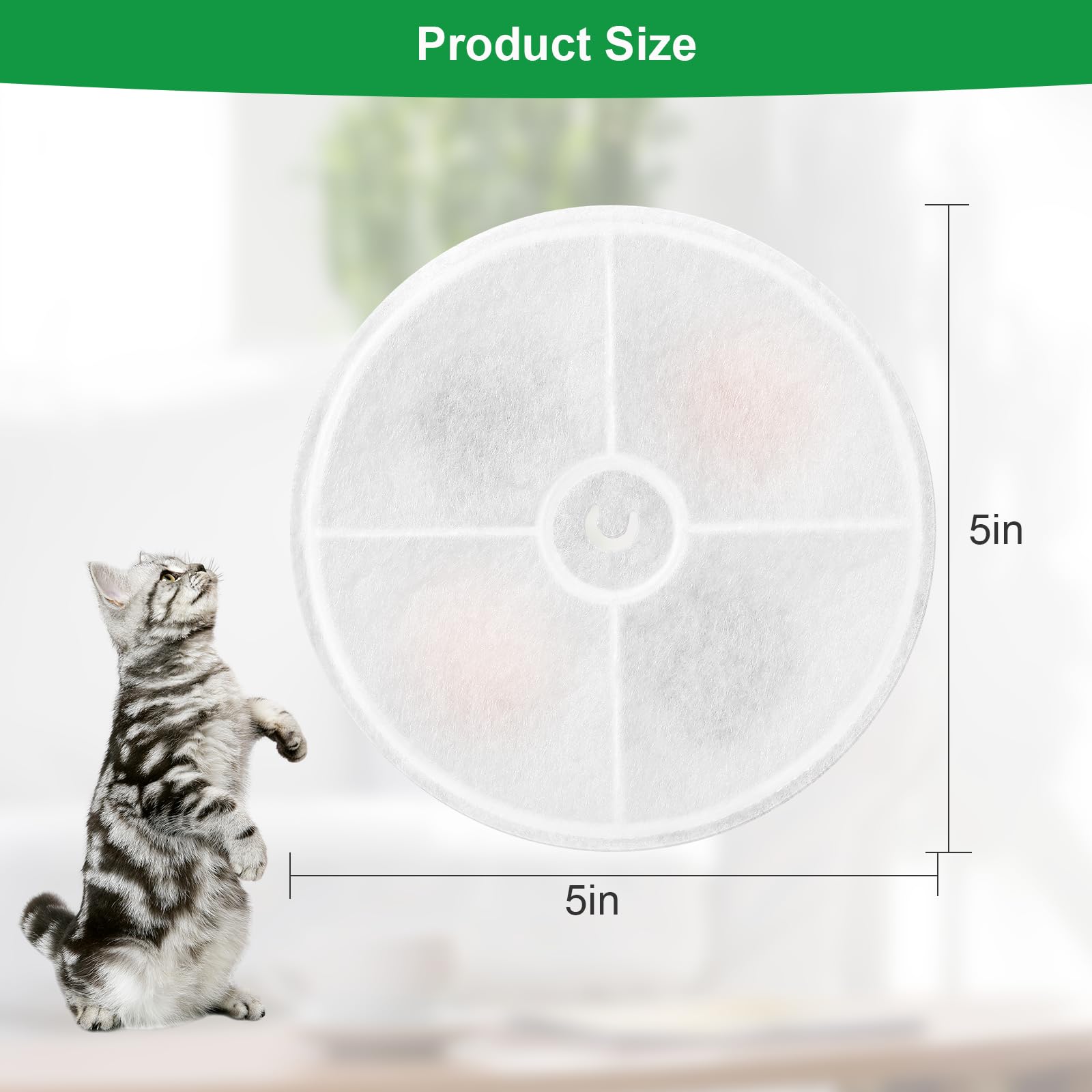 Carcent Upgraded Filter Units 3.0 for PET Cat Water Fountains - 10 Pack, White, Model 103-17-10, Compatible with E versweet Series