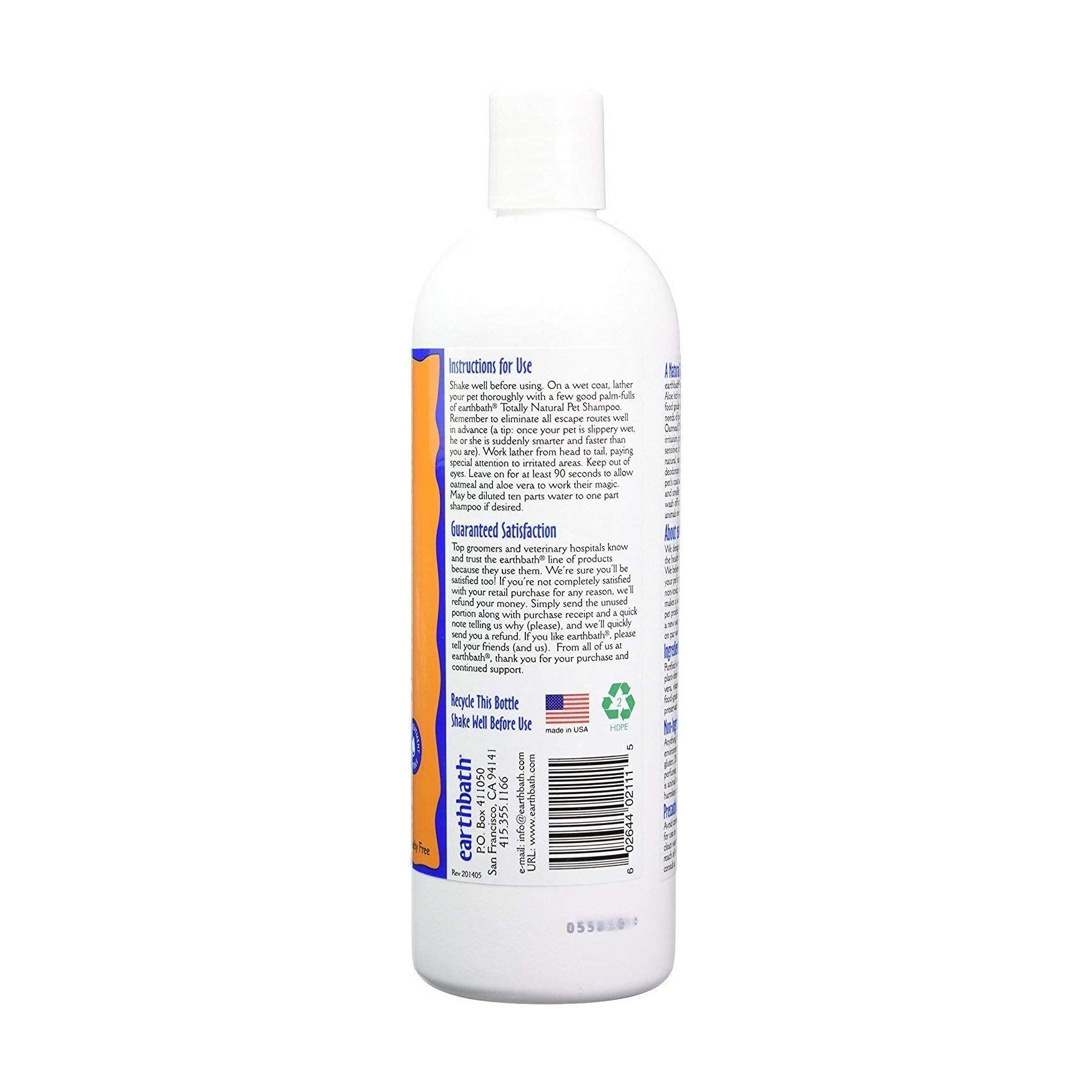 Earthbath Oatmeal & Aloe Dog Shampoo - Oatmeal Shampoo For Dogs, Dry Itchy Skin Relief, Hypoallergenic Anti Itch Puppy Shampoo For Sensitive Skin, Tear Free Pet Wash - Vanilla & Almond, 16 Oz (1 Pack)