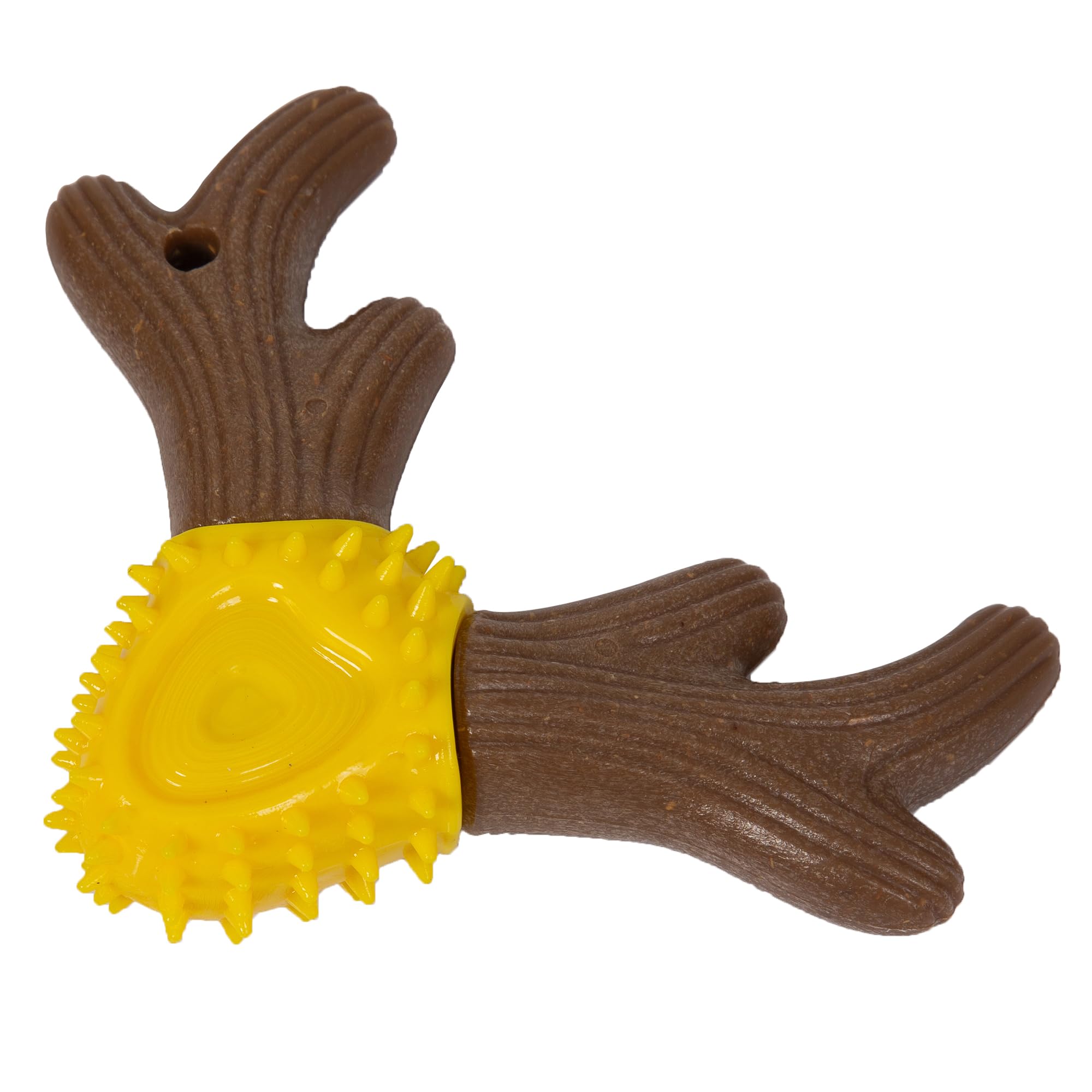Pets Empire Chew Toy For Dogs | Deer Horn Wooden Tpr Toy | Round Hollow Antler Dog Toy WearResistant Unique Flavor Teething Cle