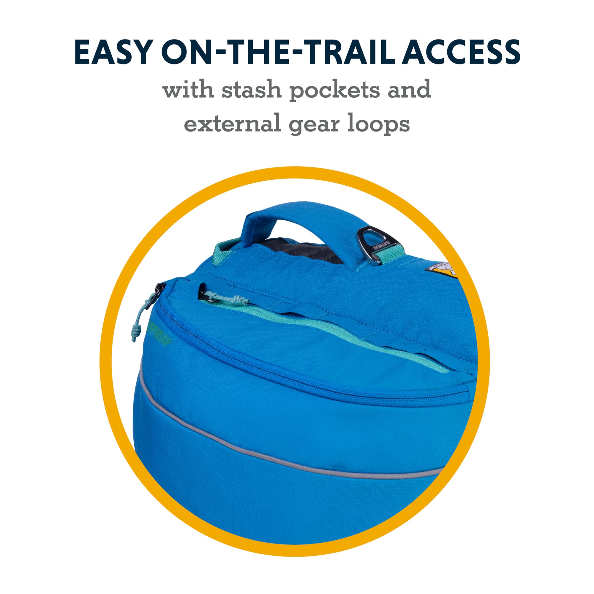 Ruffwear, Approach Dog Backpack, Hiking and Camping Pack with Saddlebags, Blue Dusk, X-Small