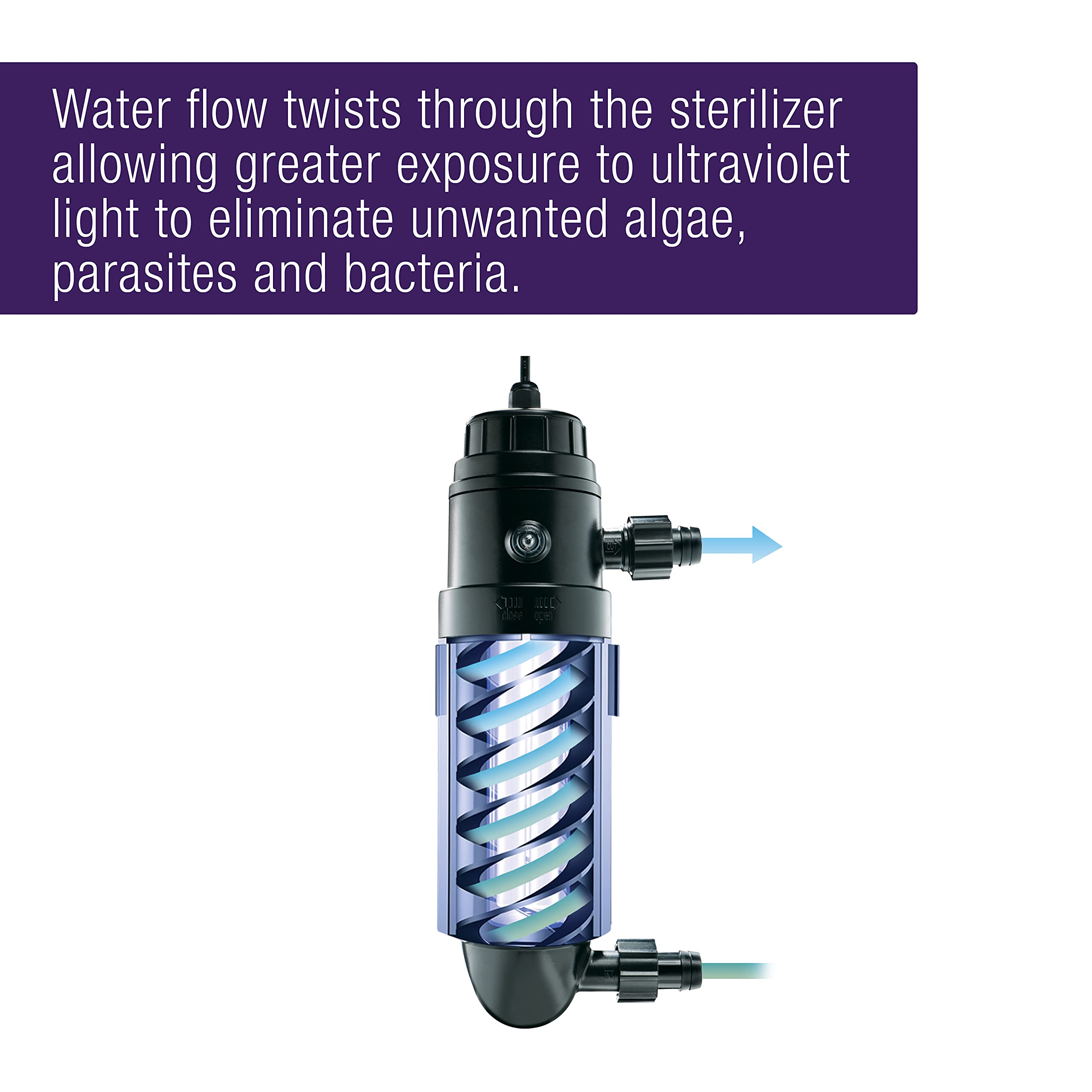 Coralife Turbo-Twist UV Sterilizer 9 Watt for Saltwater Aquariums, Up to 125 Gallons, Model 100115602