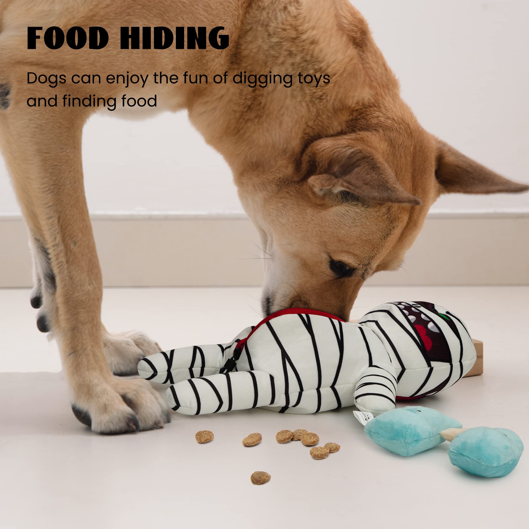 Nocciola Halloween Zombie Mummy Dog Toys With Organs: Funny Cool Squeaky Dog Chew Toys For Puppies, Small And Medium Size Dogs,