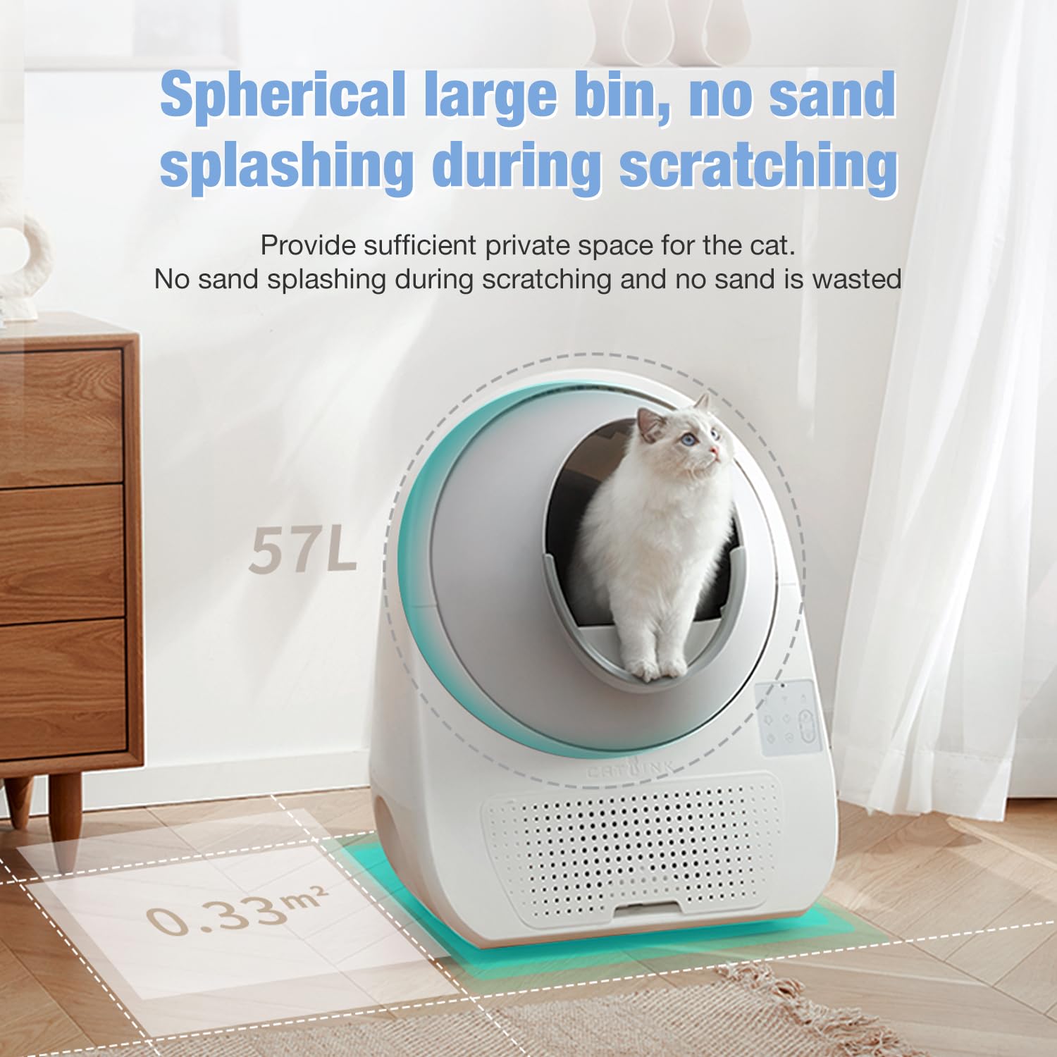 Catlink Self Cleaning Automatic Litter Box For Cats - Hands-Free Cleanup With App Control, Double Odor Removal - Extra Large Siz